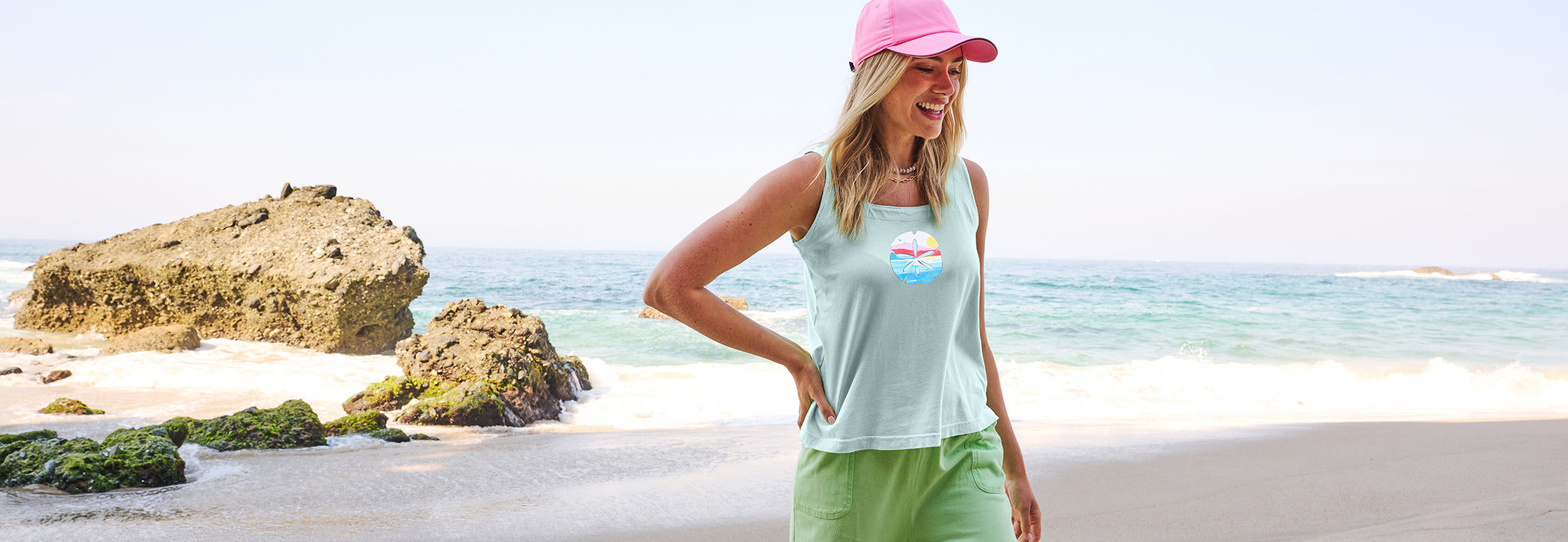 Women’s Sea Shell Print Tank Top