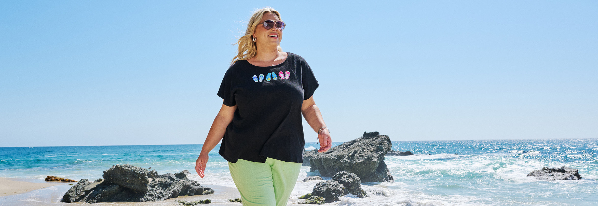 women's Flip flop Keepsake T Plus Size