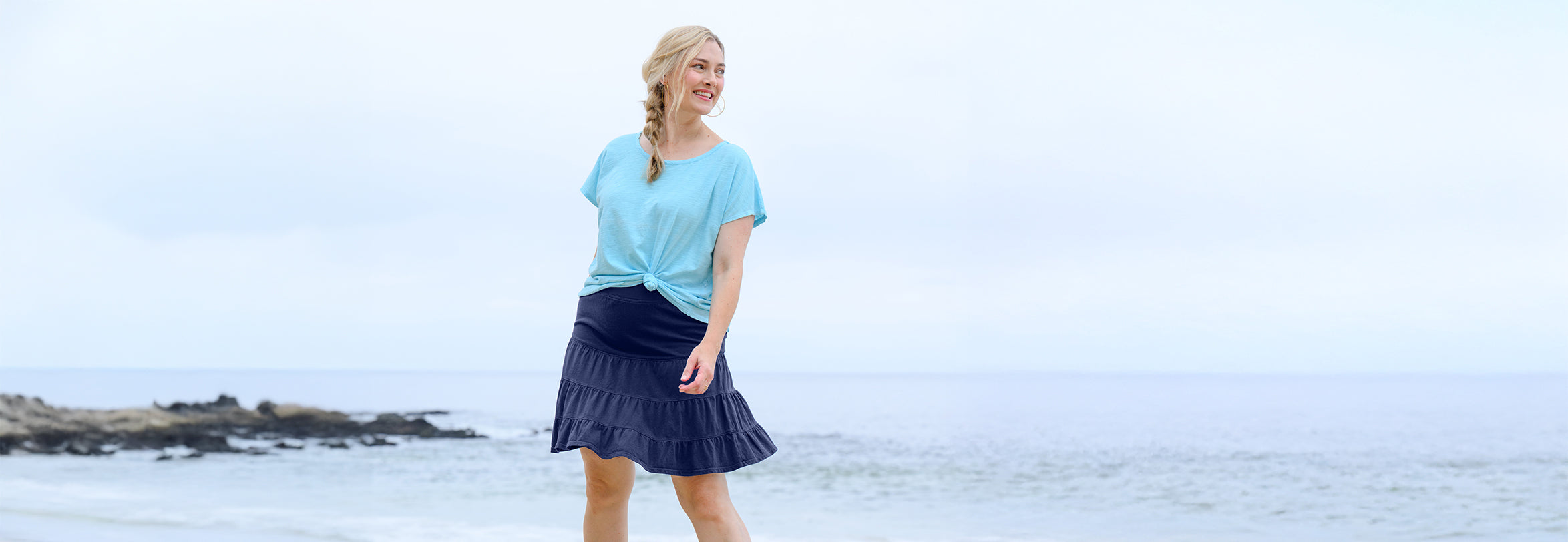 Women's plus tiered skirt