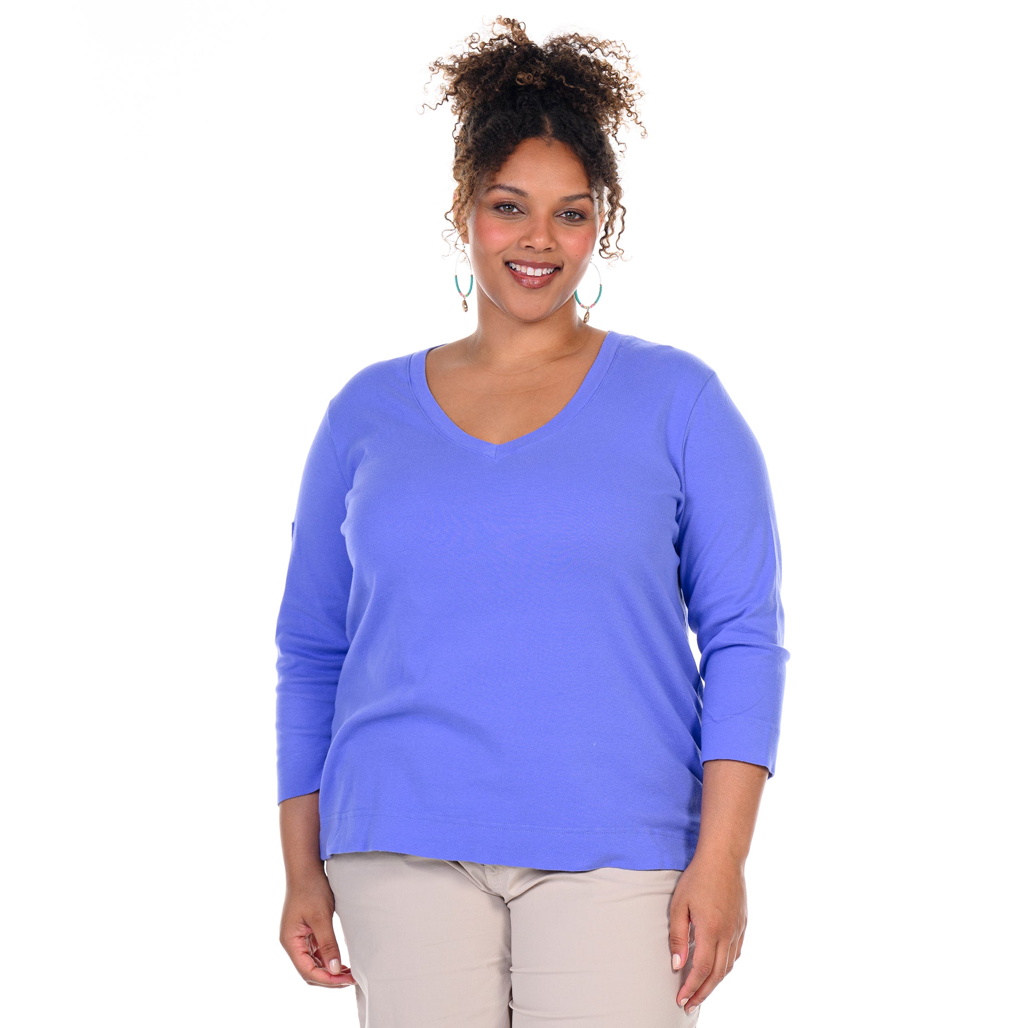 3/4 Sleeve Logo Fem T | Plus Size