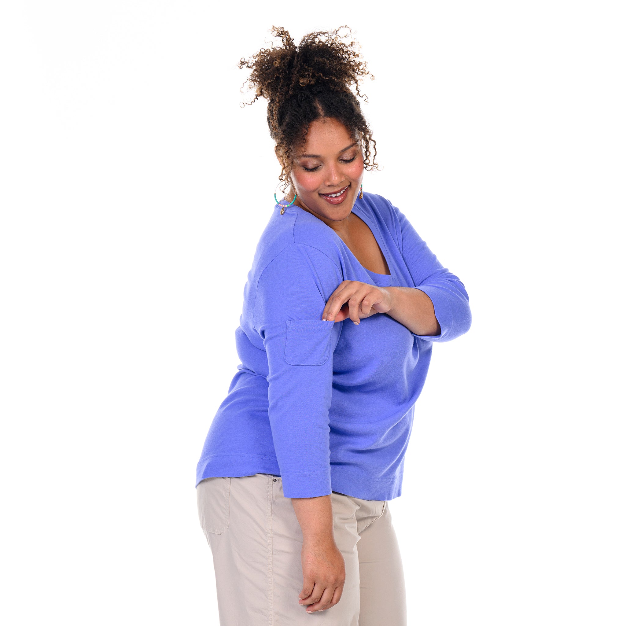 3/4 Sleeve Logo Fem T | Plus Size