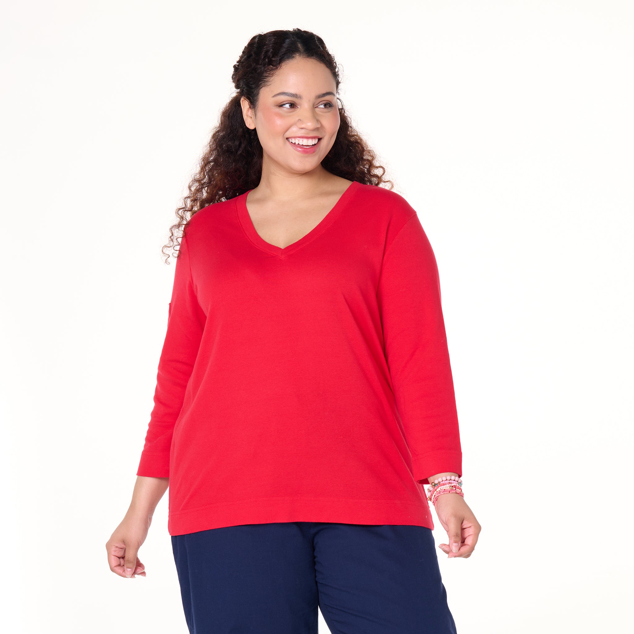 3/4 Sleeve Logo Fem T | Plus Size - 2025 Fall Colors