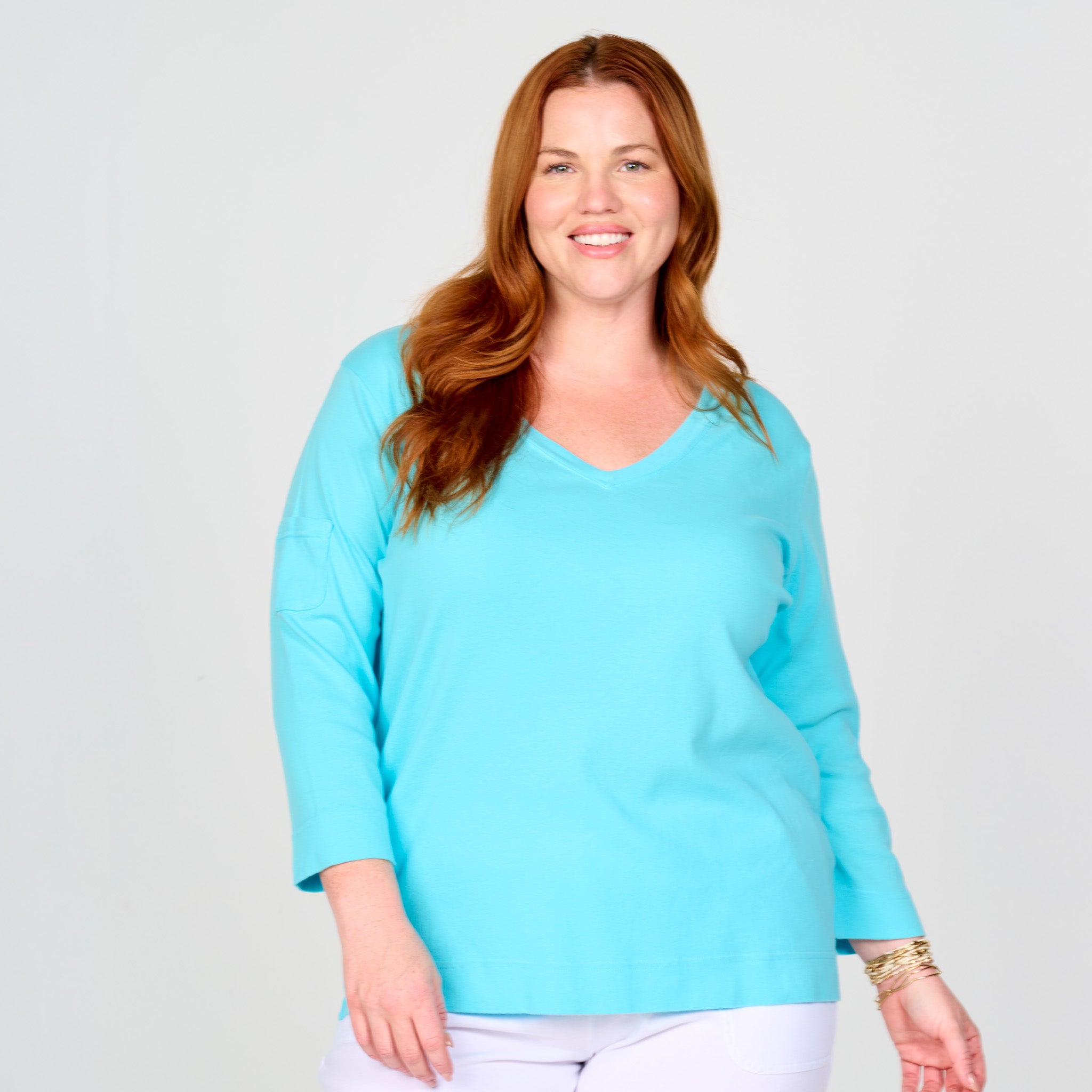 3/4 Sleeve Logo Fem T | Plus Size