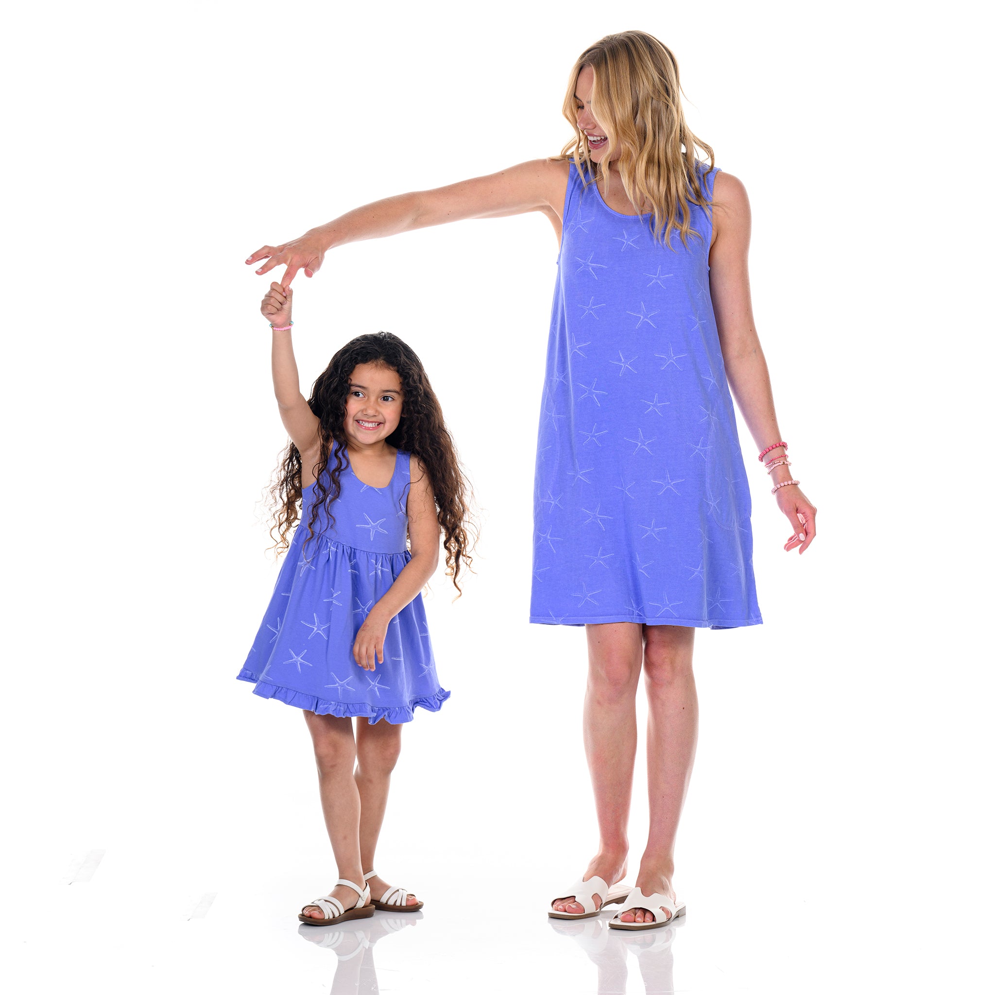 Girls Sea Star Ruffle Tank Dress