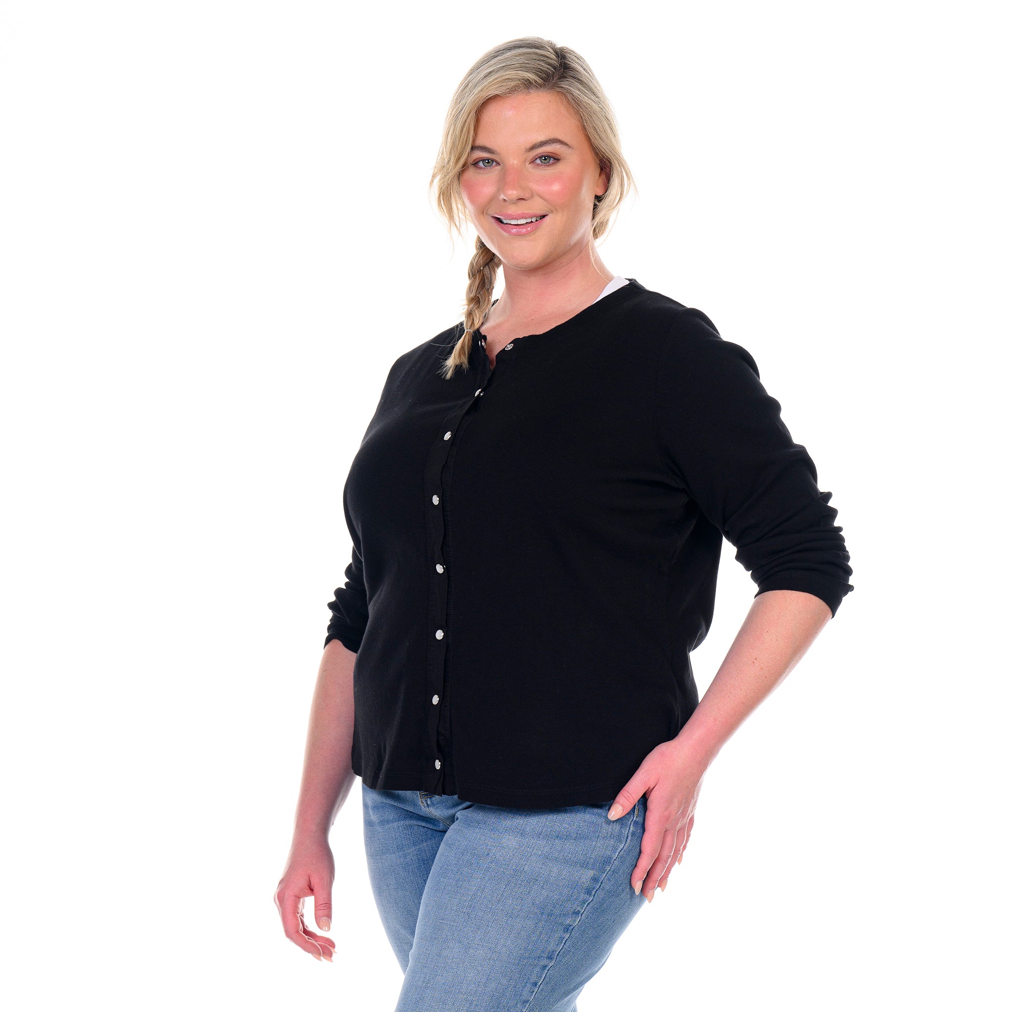 Baby Rib Cardigan | Plus Size