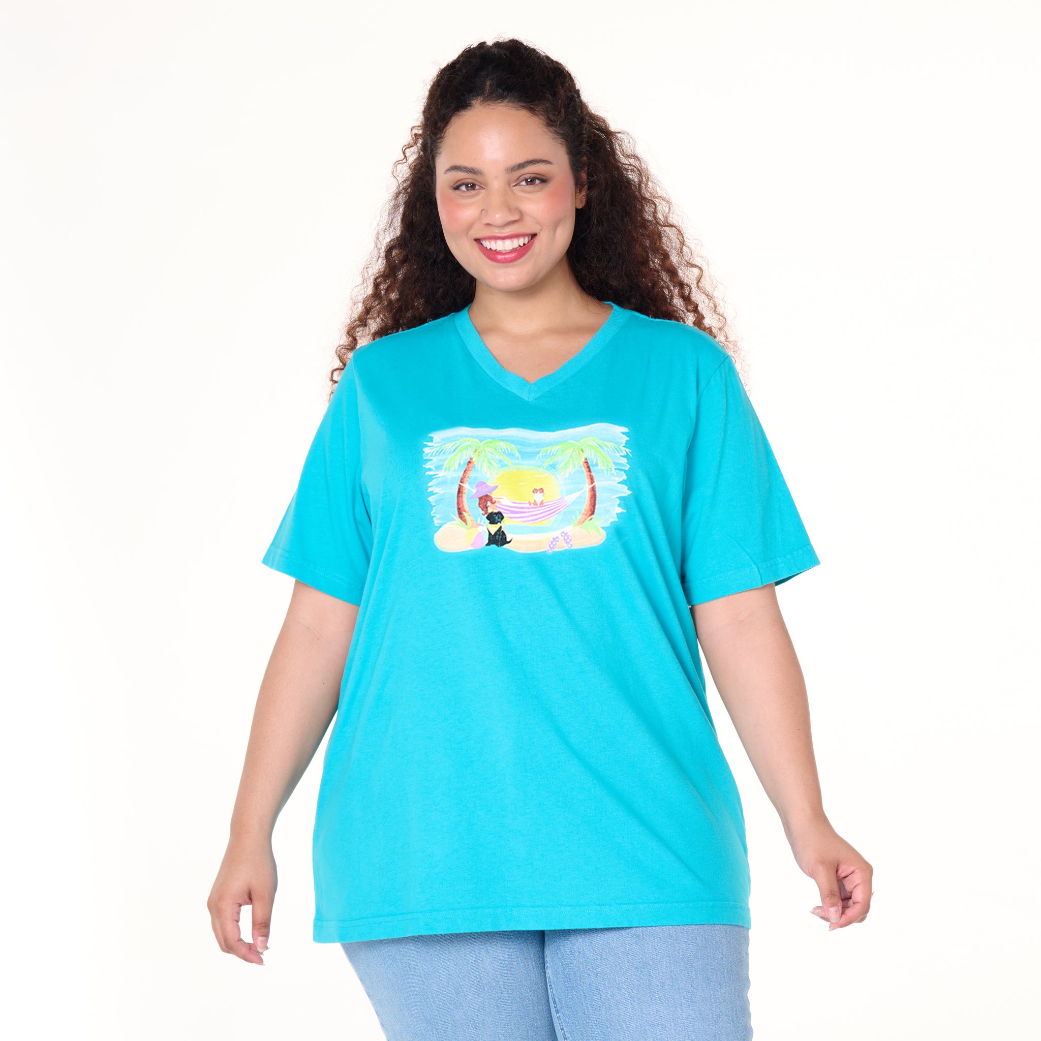 Beach Friends V-Neck T | Plus Size