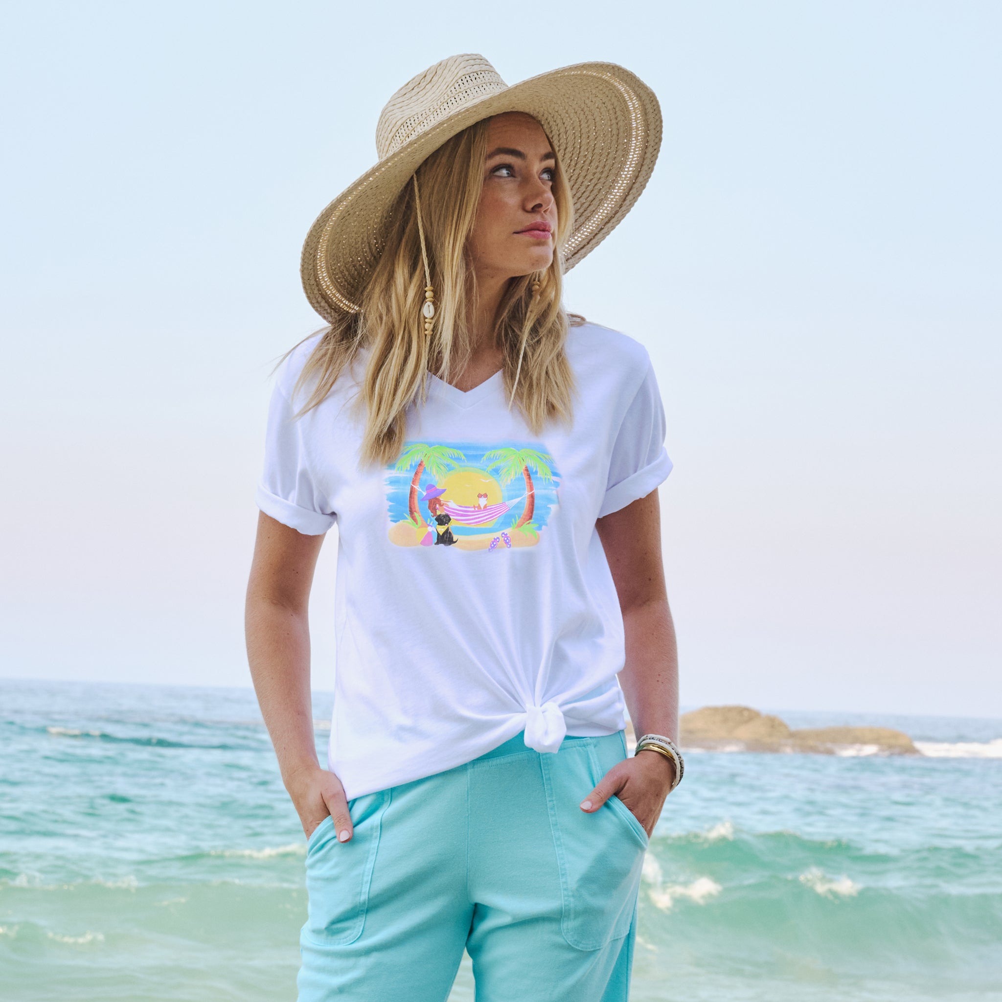 Beach Friends V-Neck T