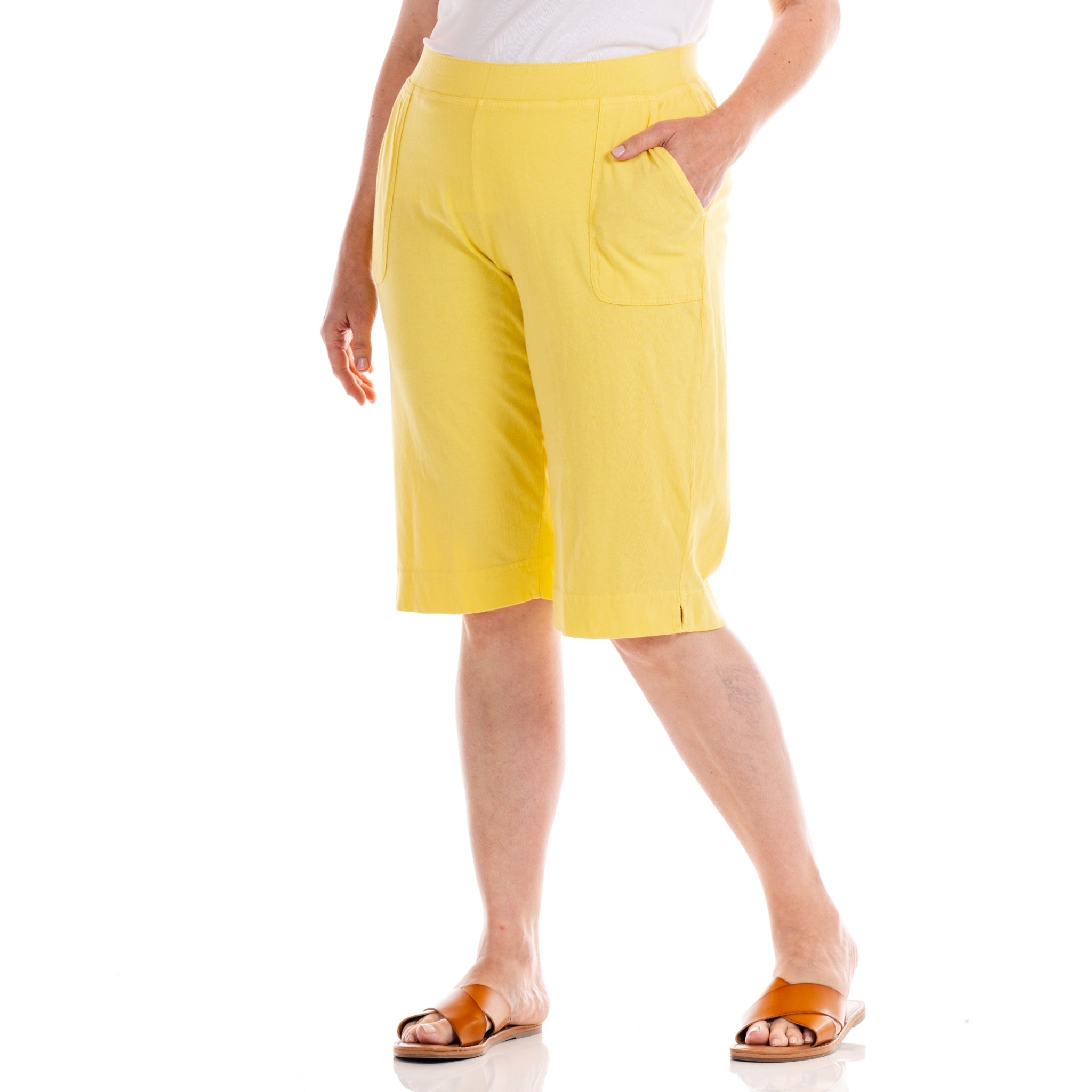 Key Largo Pedal Pushers | Plus Size Daffodil-Lagoon