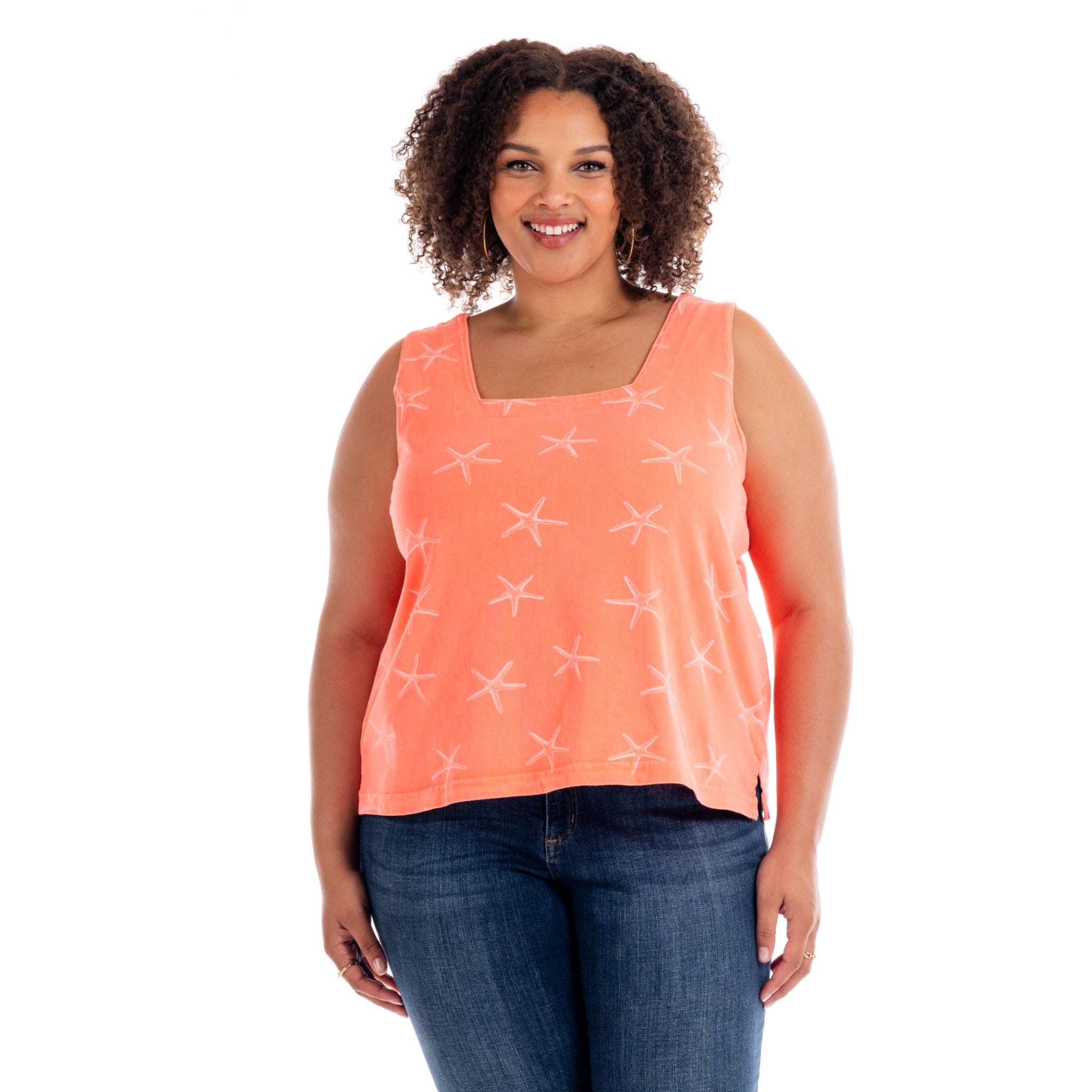 plus size boxy tank top for women
