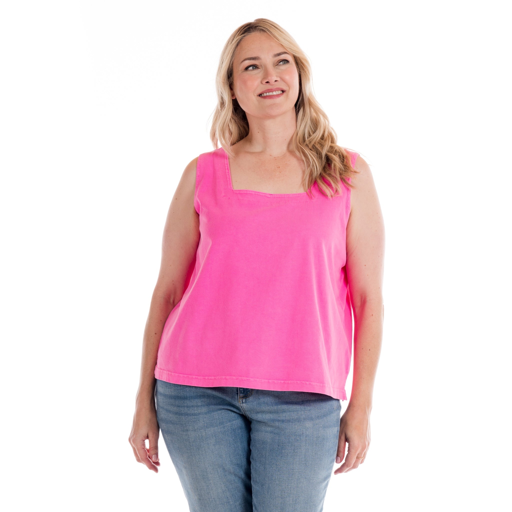 plus size pink tank
