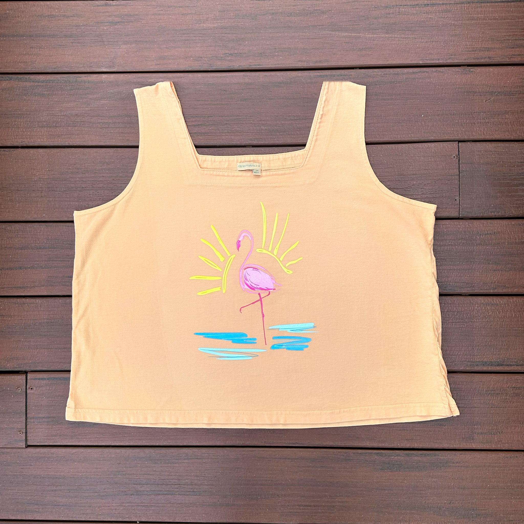 Flamingo Boxy Tank | Plus Size