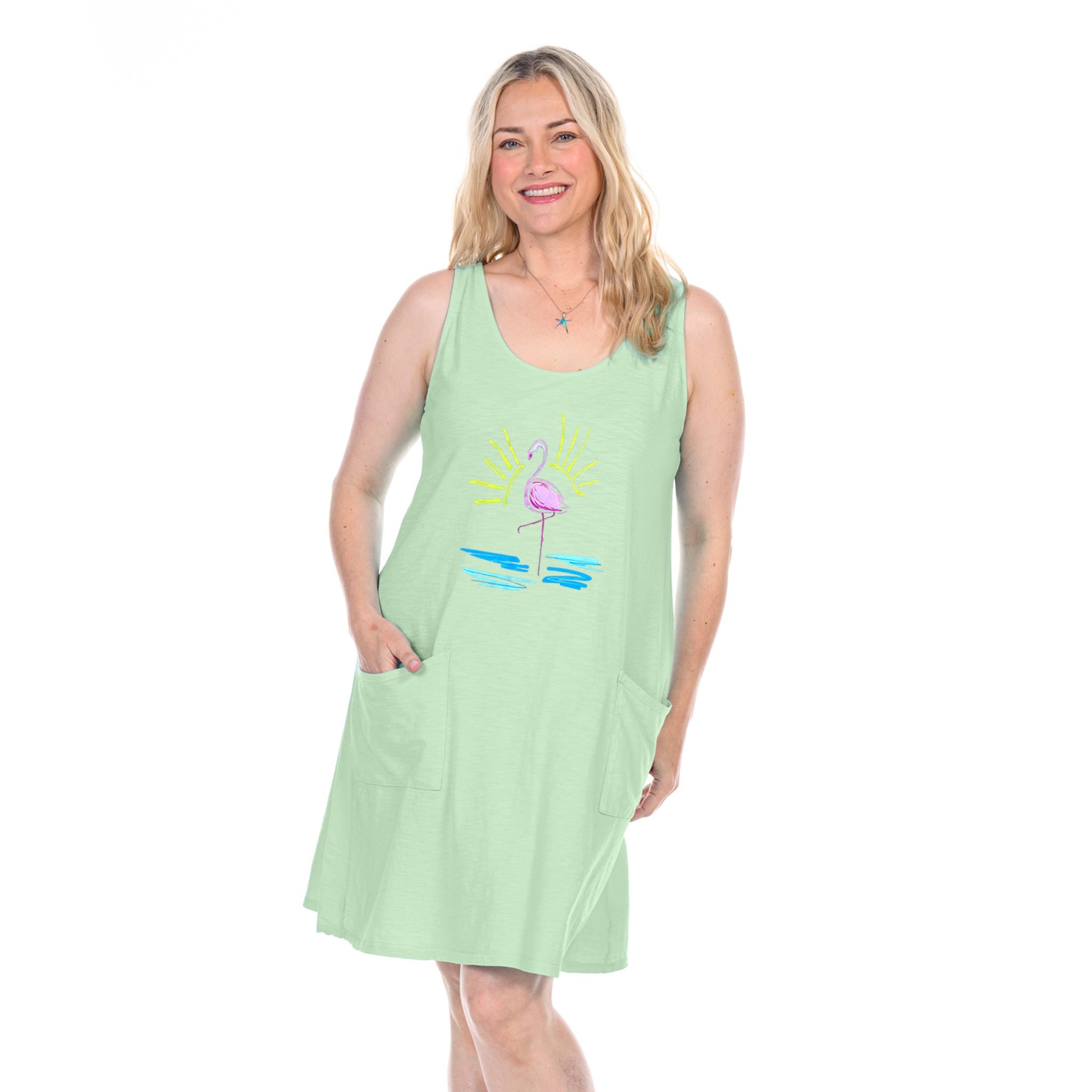 Flamingo Drape Dress | Plus Size