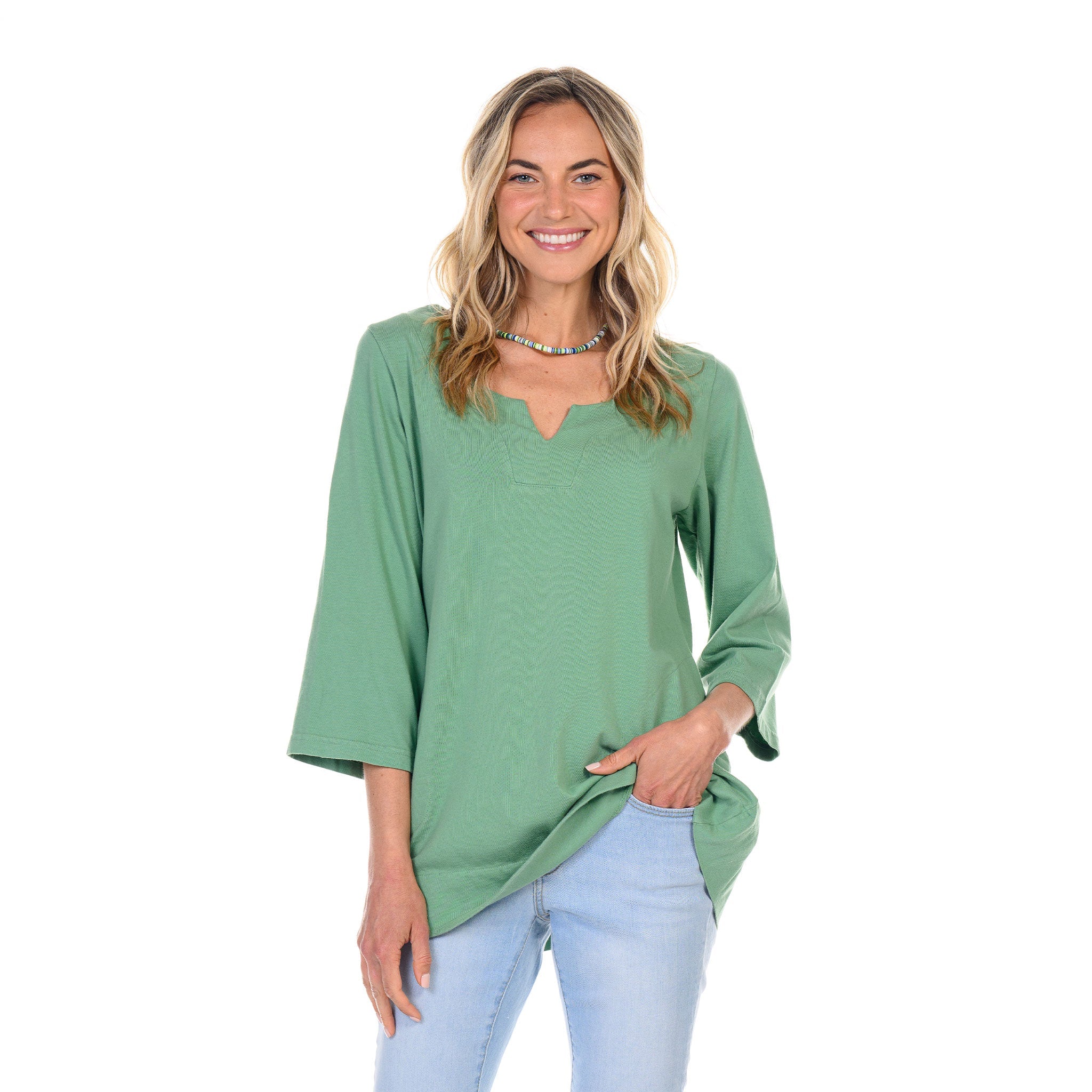 Jersey Tunic Daffodil-Lagoon