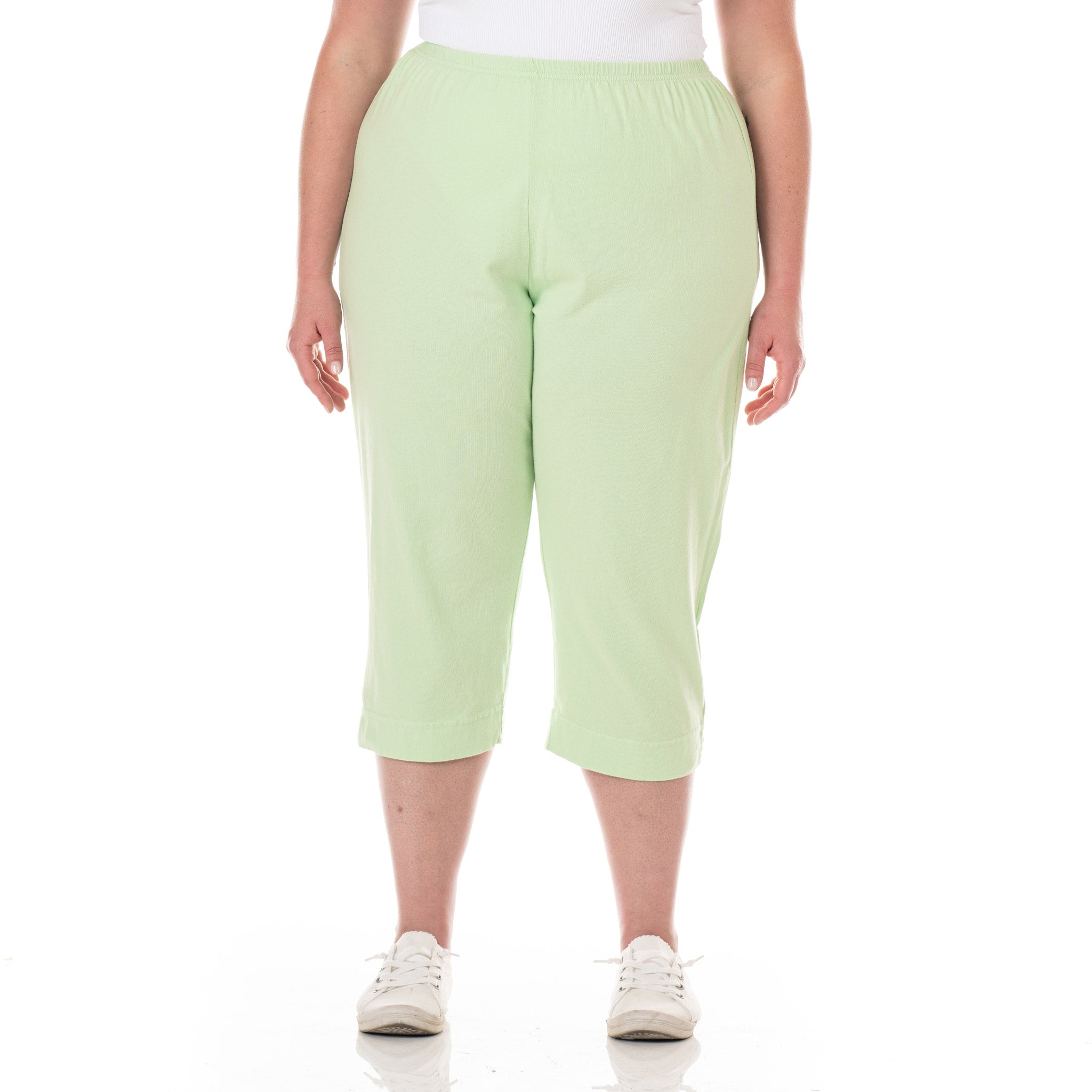 plus size jersey capris