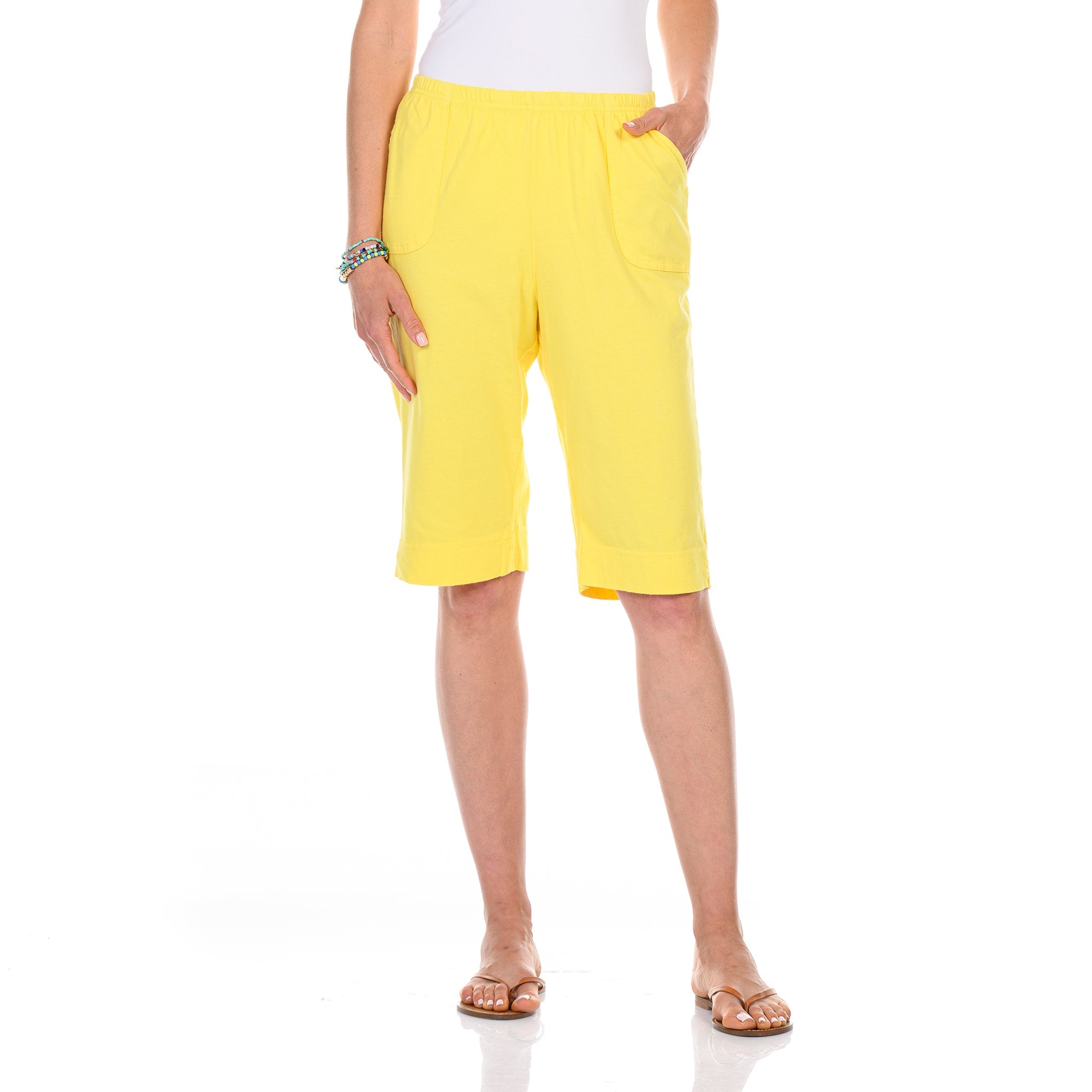 Marco Pocket Pedal Pushers Daffodil-Lagoon