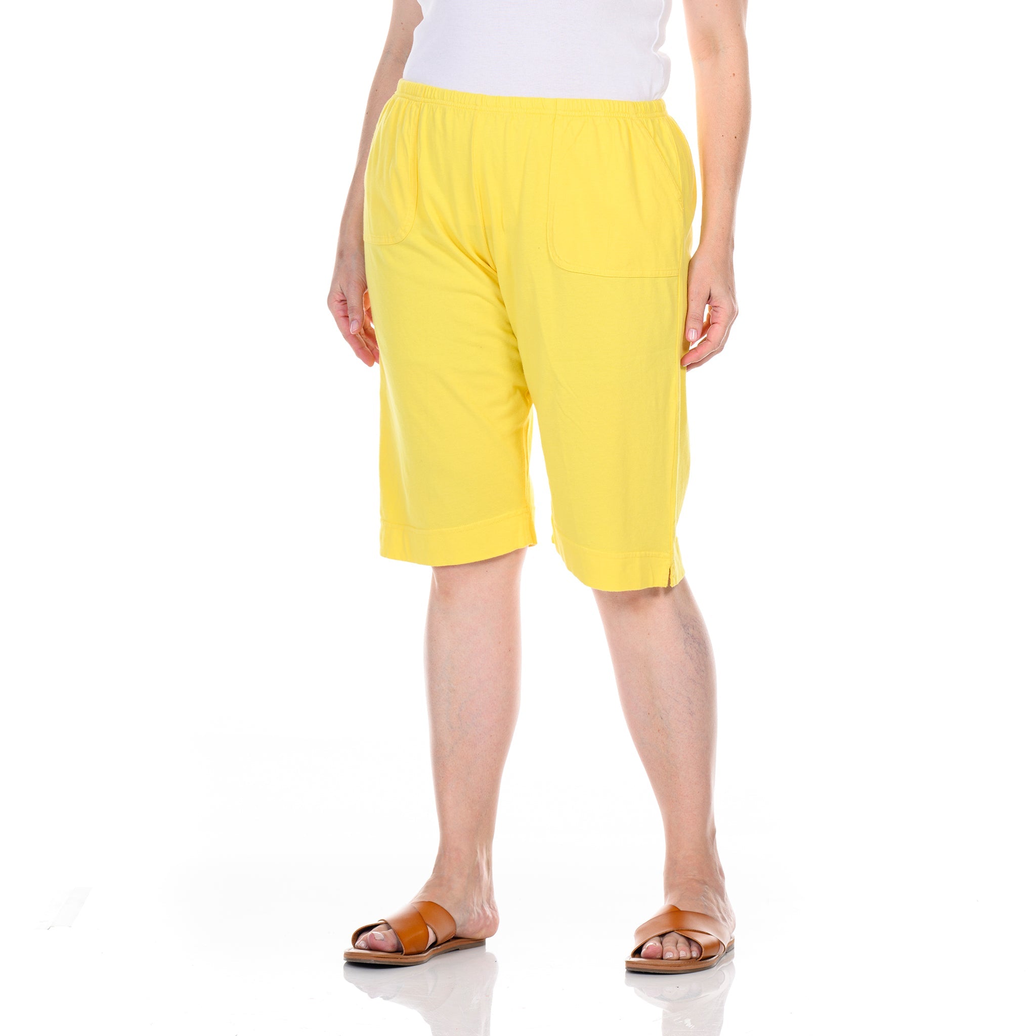 Marco Pocket Pedal Pushers | Plus Size Daffodil-Lagoon