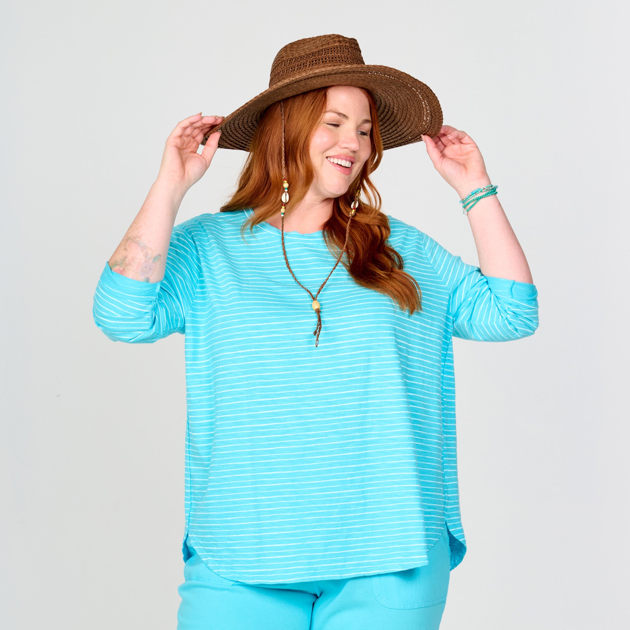 Ocean Stripe Catalina Top | Plus Size