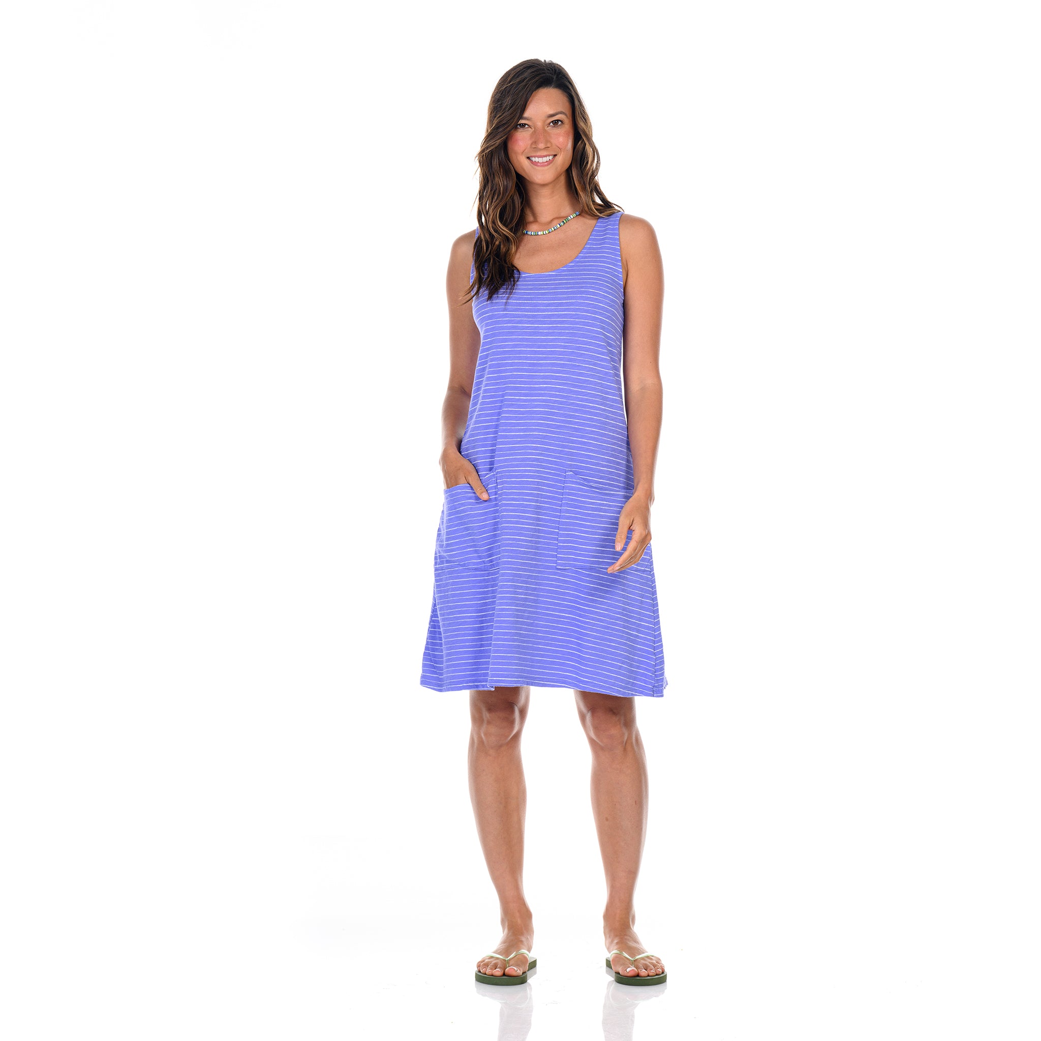 Ocean Stripe Drape Dress