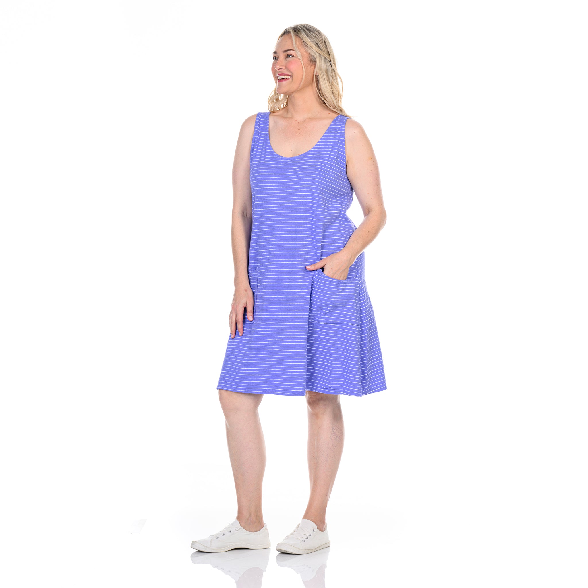 Ocean Stripe Drape Dress | Plus Size