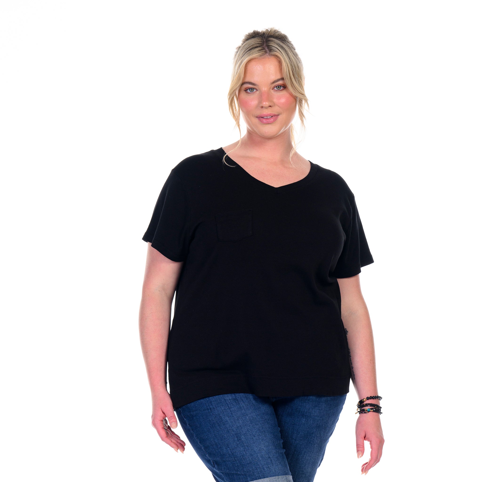 Ribbed Logo Fem T | Plus size
