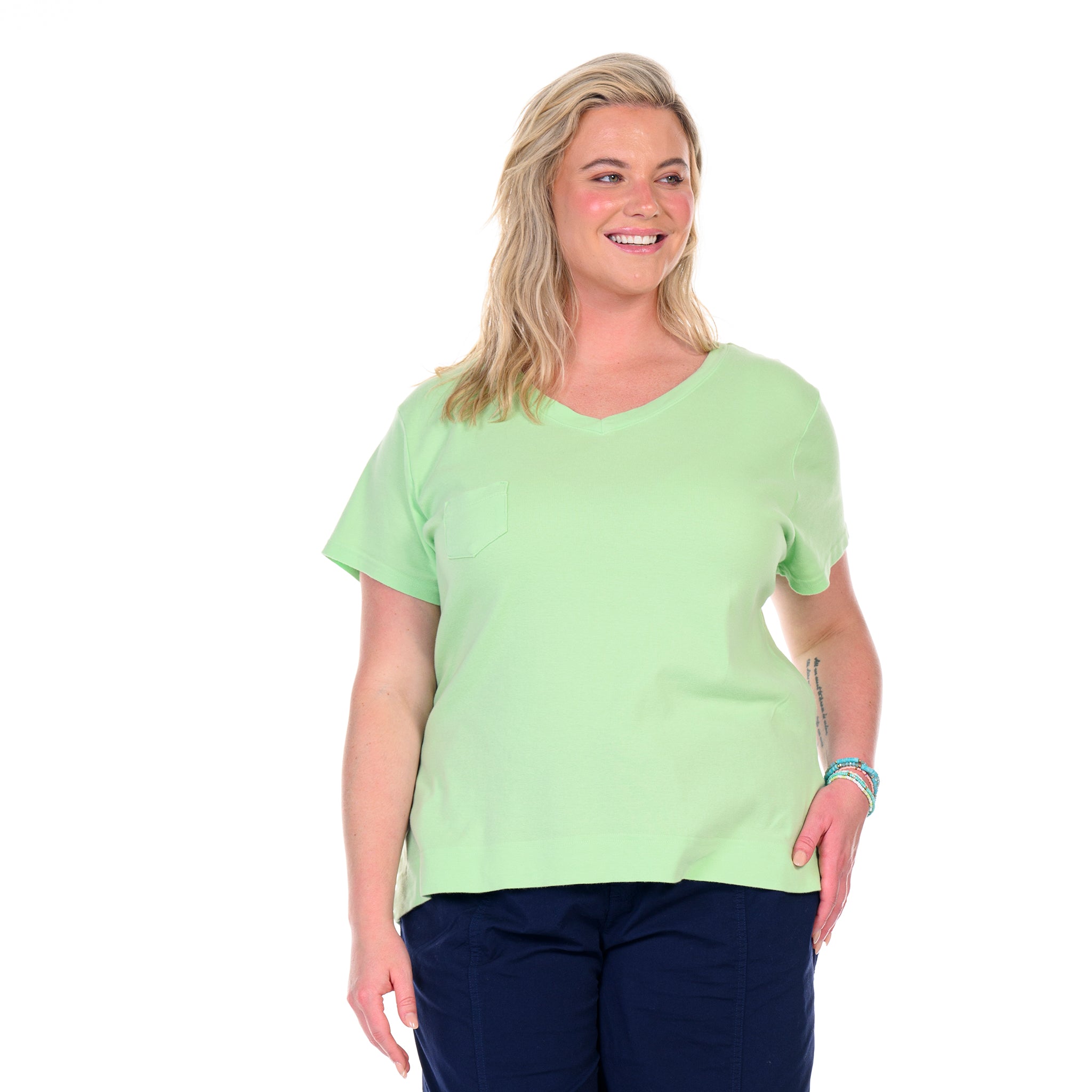 Ribbed Logo Fem T | Plus size