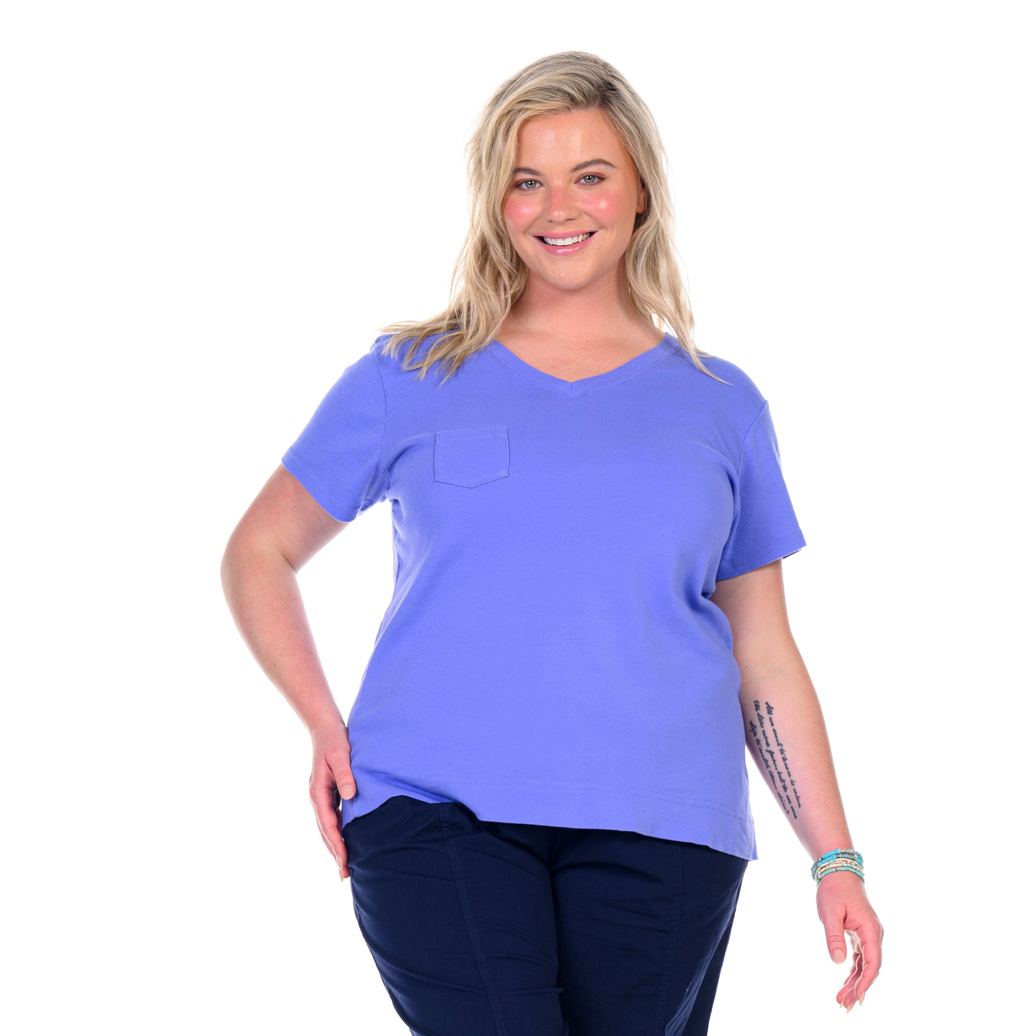 Ribbed Logo Fem T | Plus size