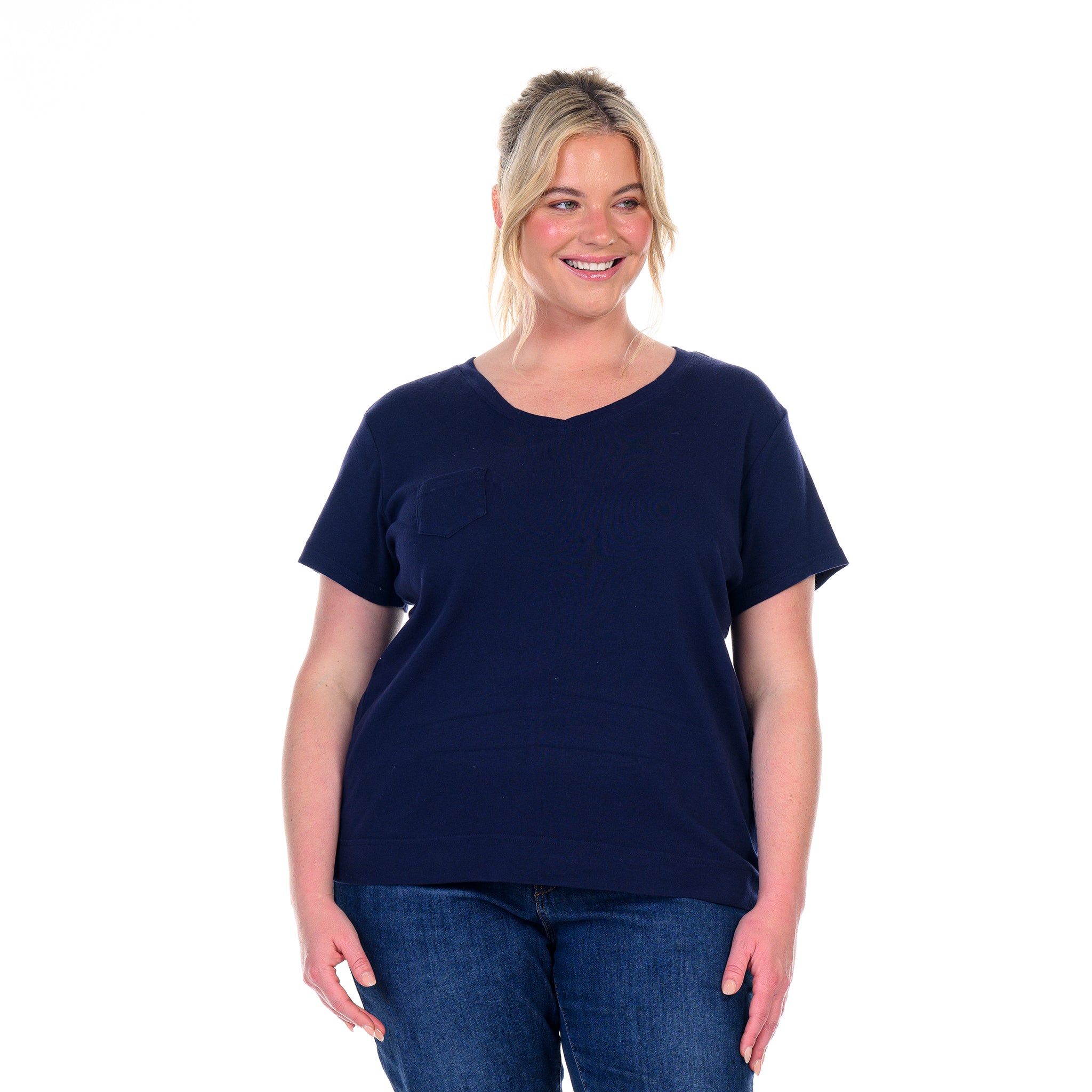Ribbed Logo Fem T | Plus size