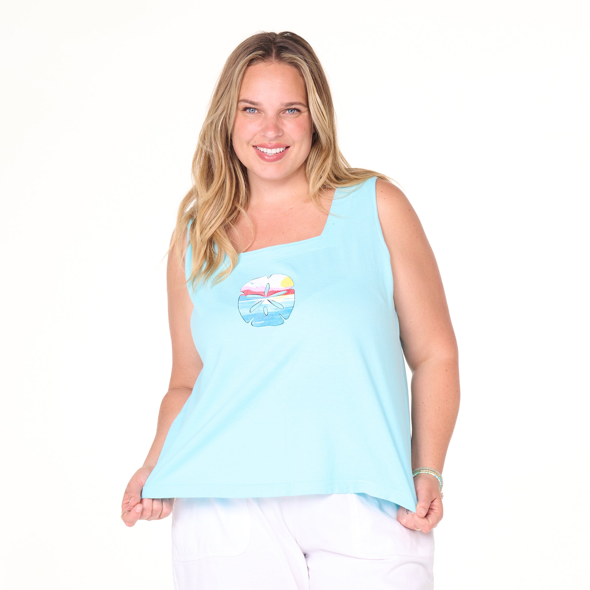 Freedom Sand Dollar Boxy Tank | Plus Size