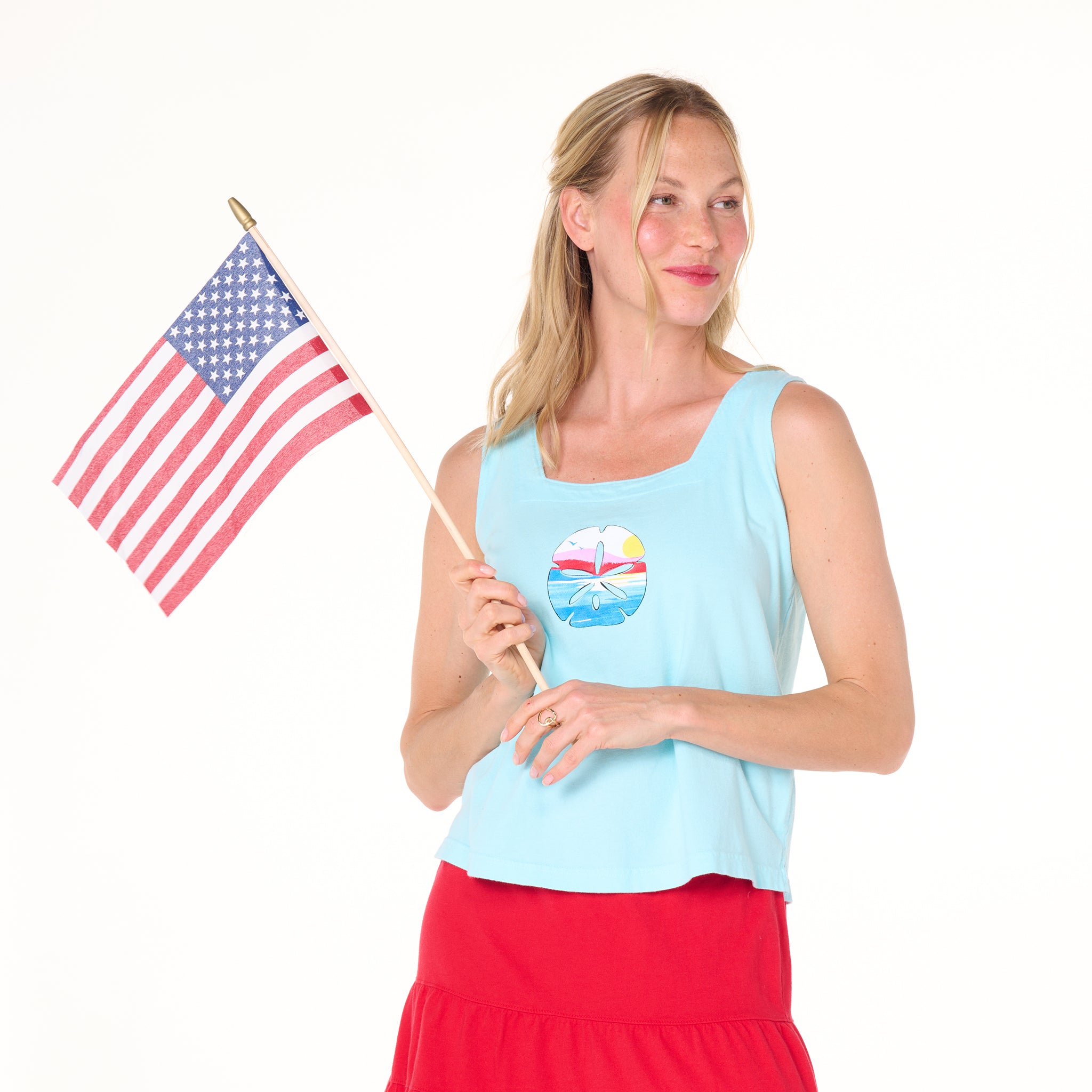 Freedom Sand Dollar Boxy Tank