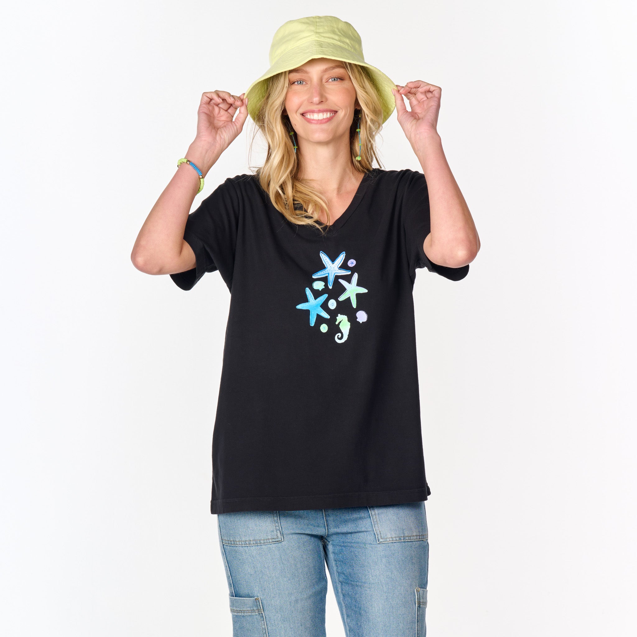 Scattered Shells V-Neck T