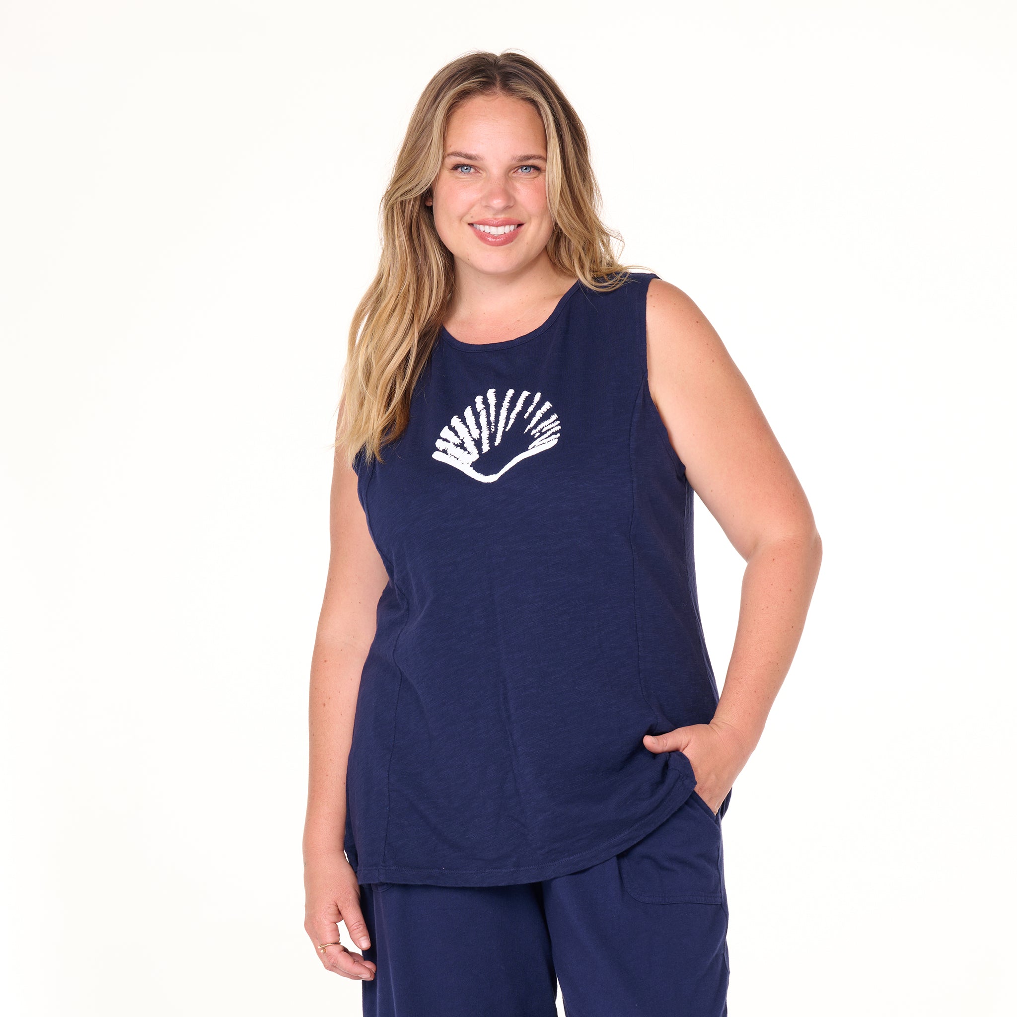 Sea Shell Chloe Tank | Plus Size