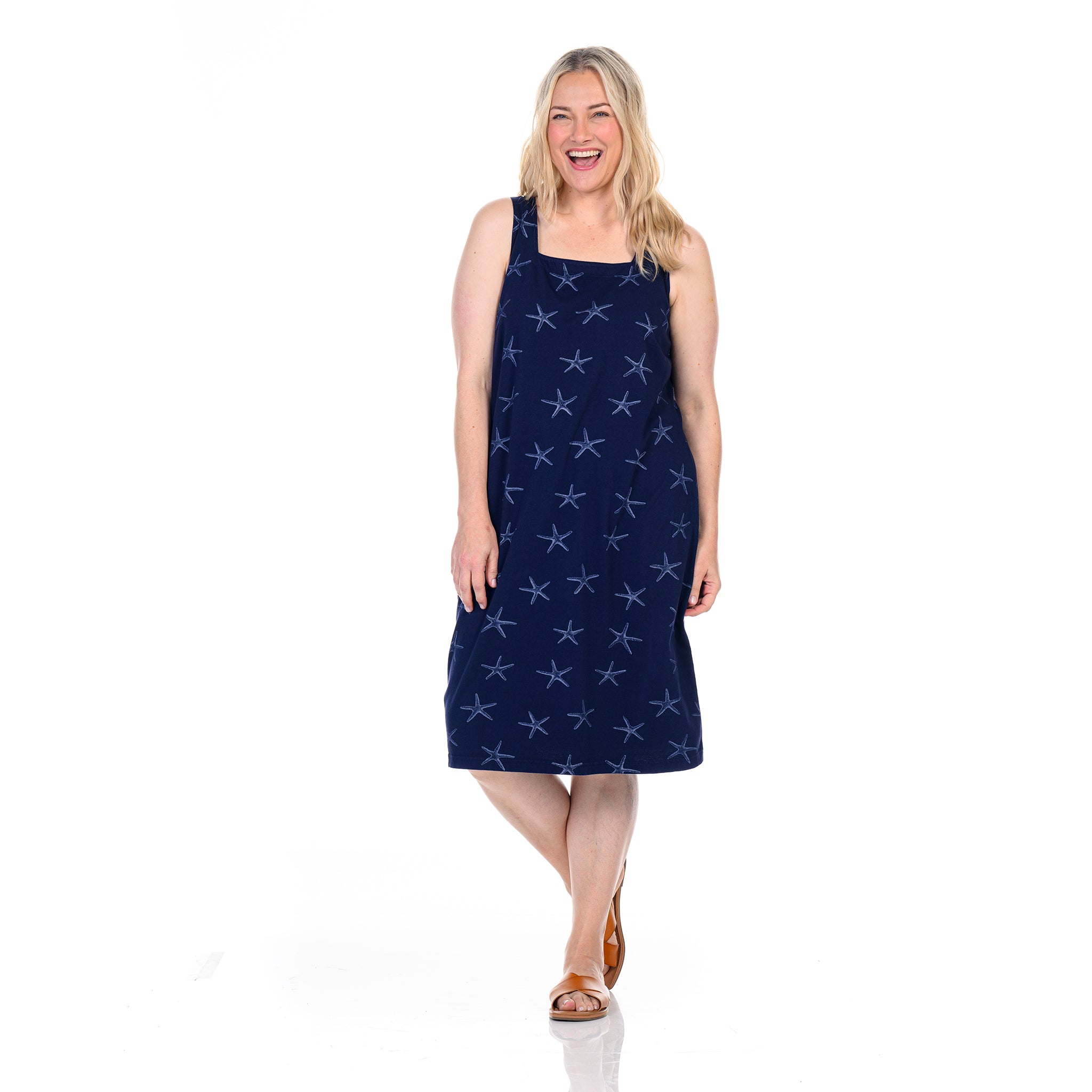 Sea Star Square Neck Dress | Plus Size