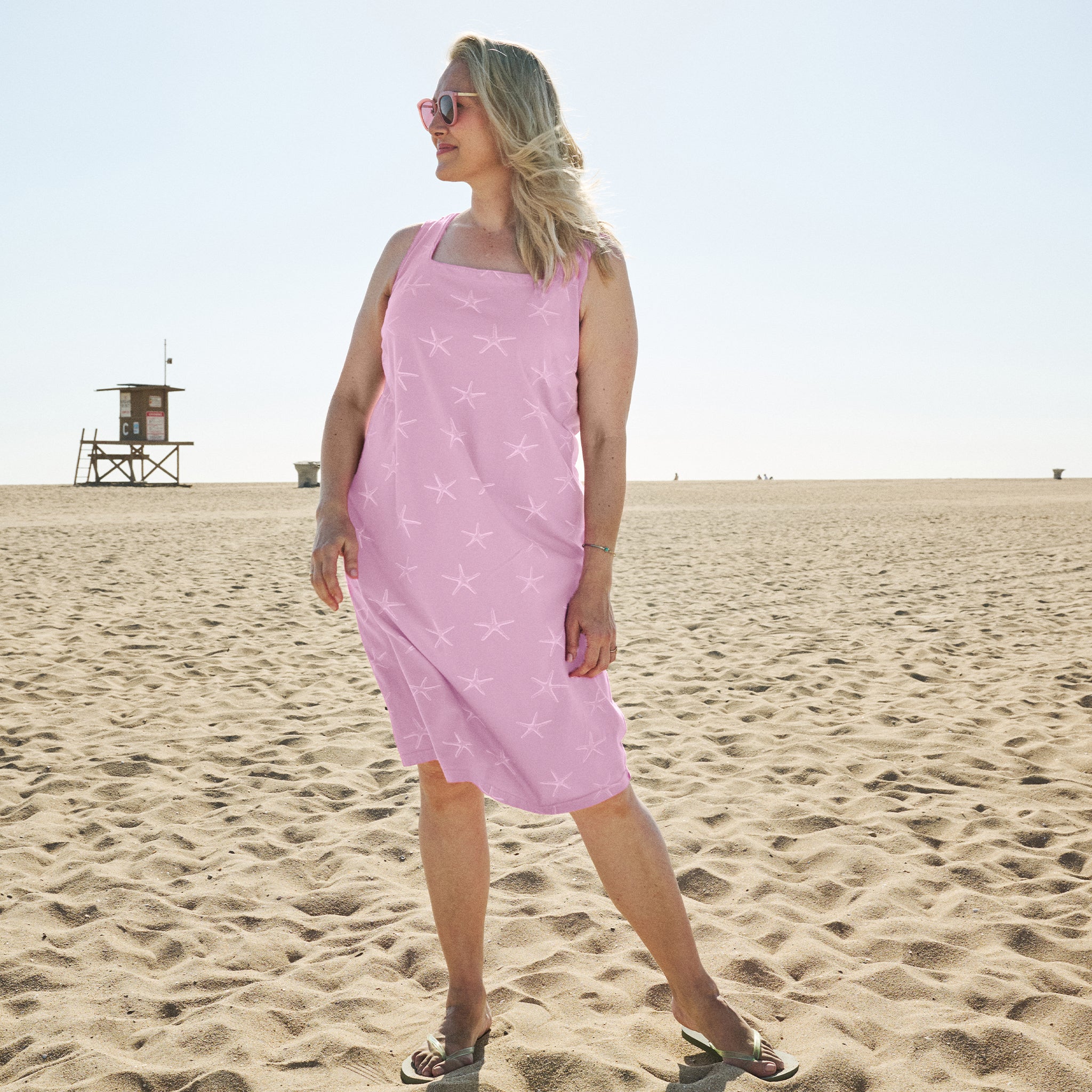 Sea Star Square Neck Dress | Plus Size Summer Colors