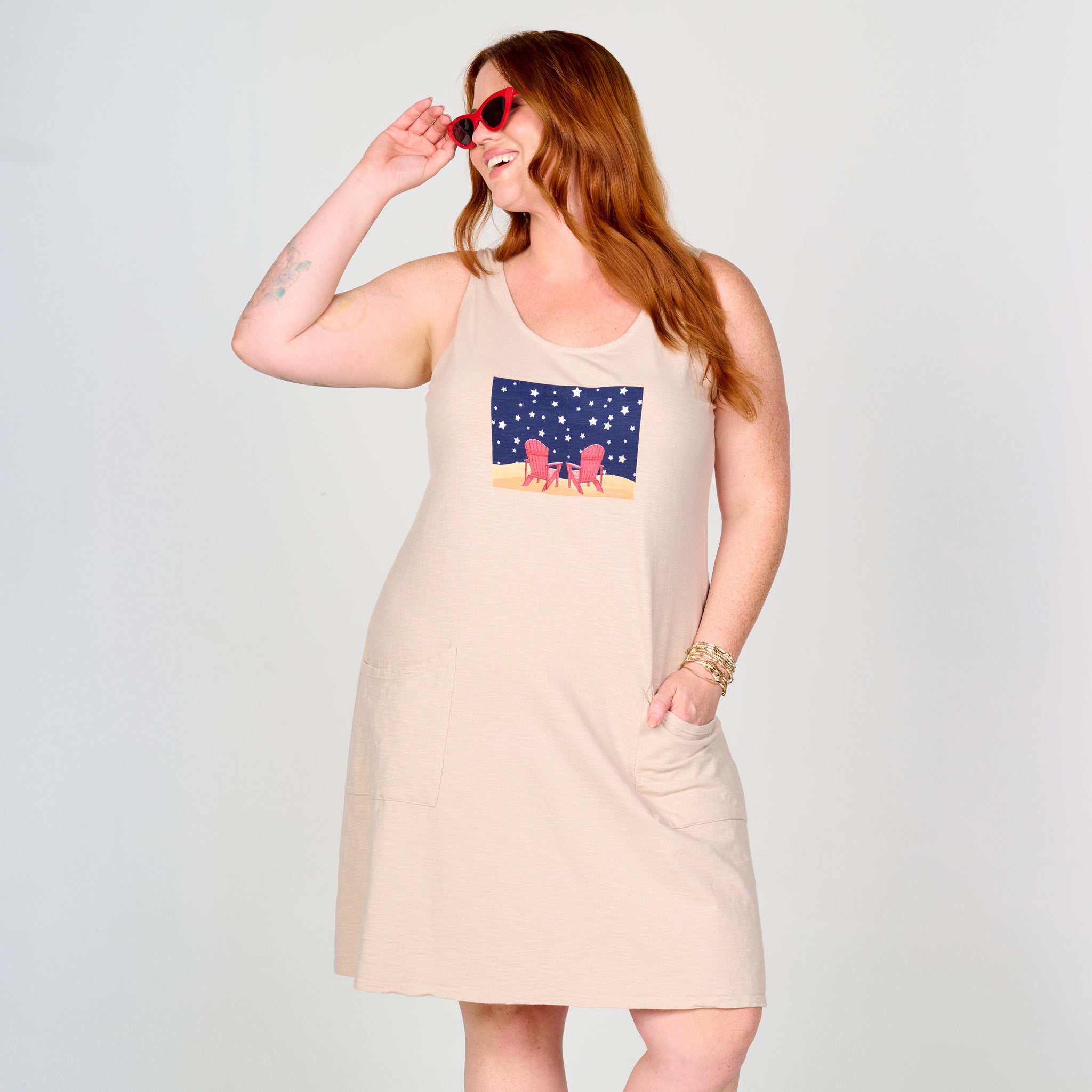 Starry Night Drape Dress | Plus Size