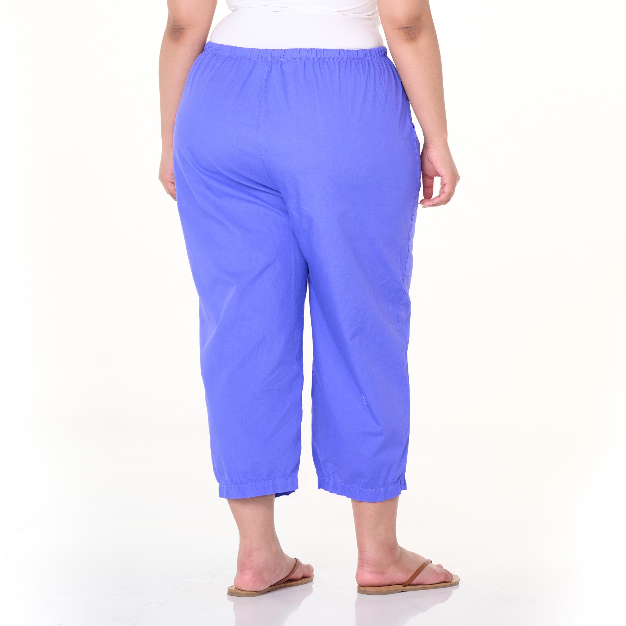 Topstitch Sheeting Capris | Plus Size