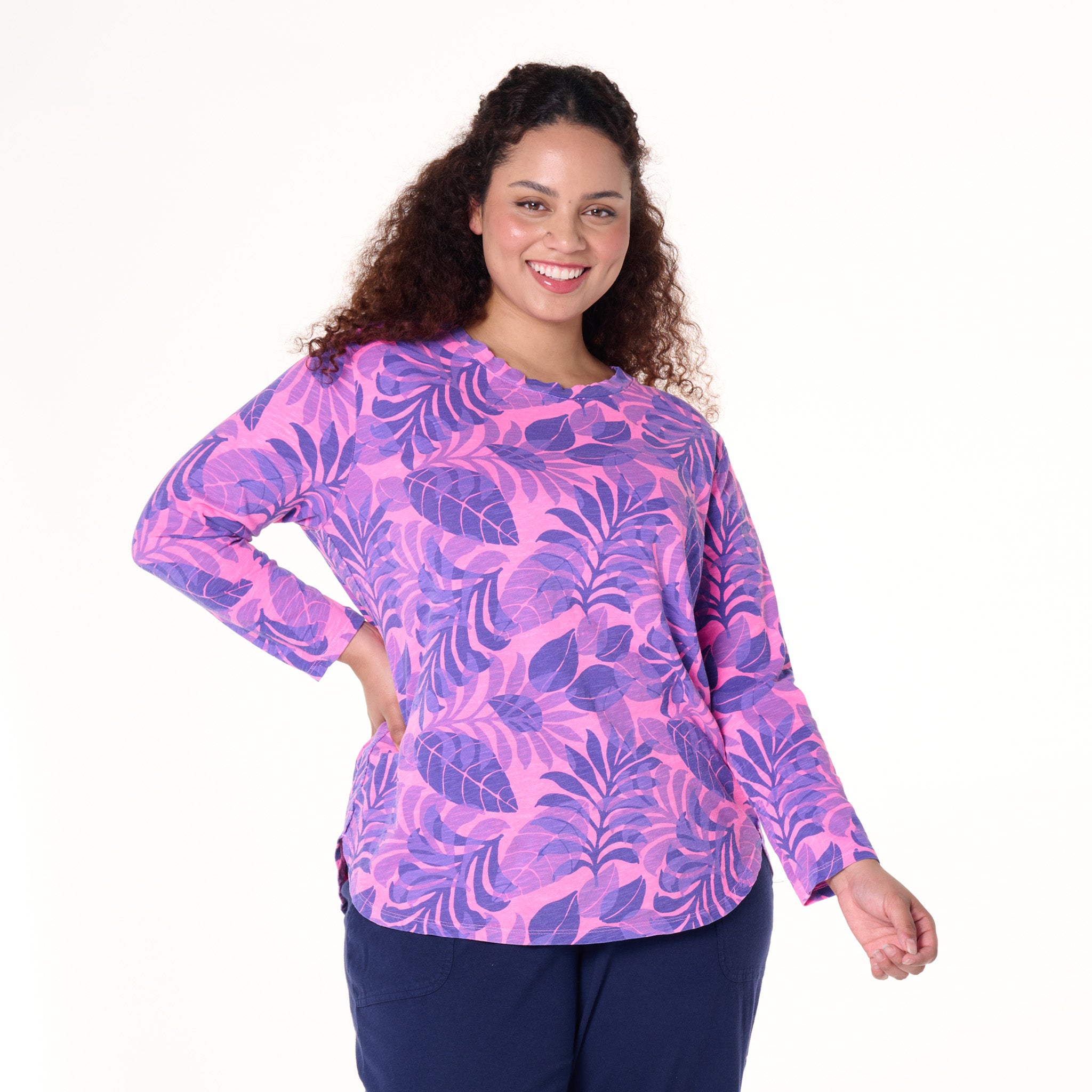 Fiji Palm Catalina Top | Plus Size