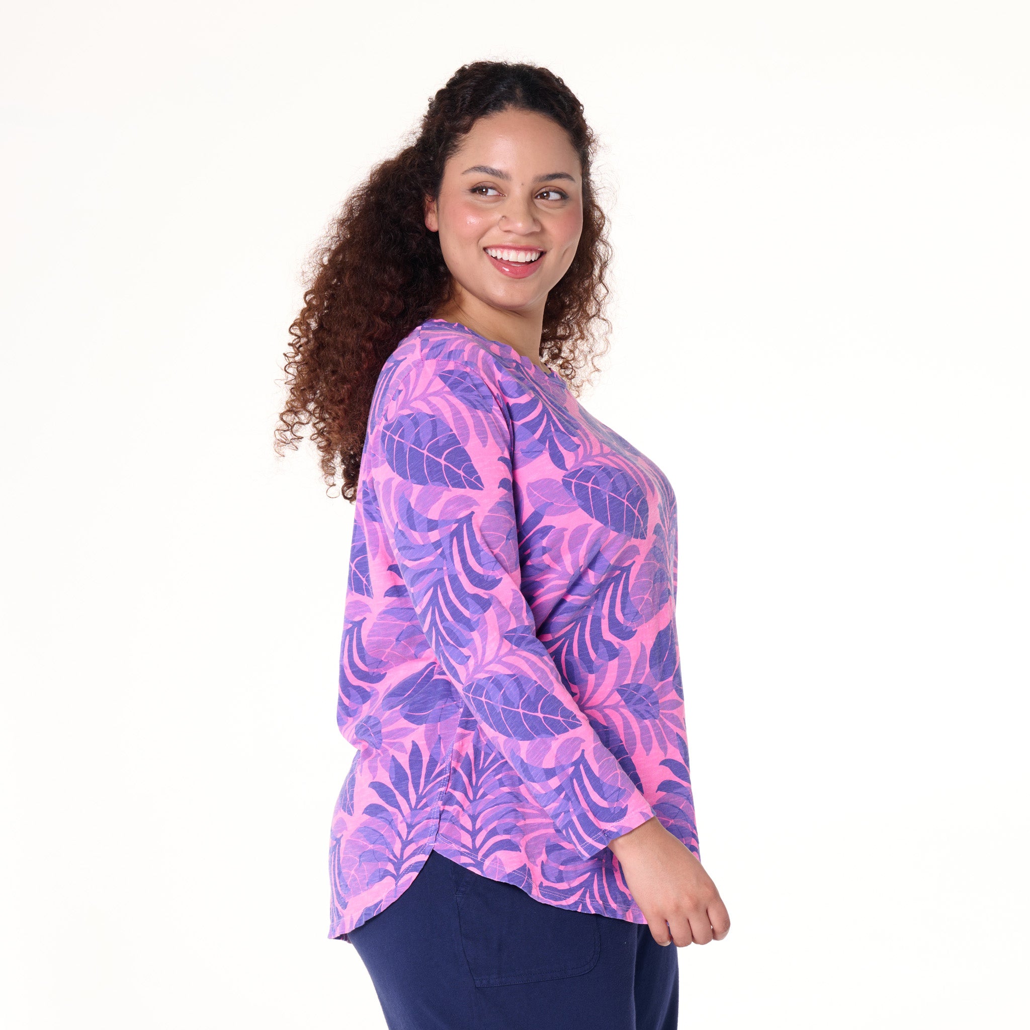 Fiji Palm Catalina Top | Plus Size