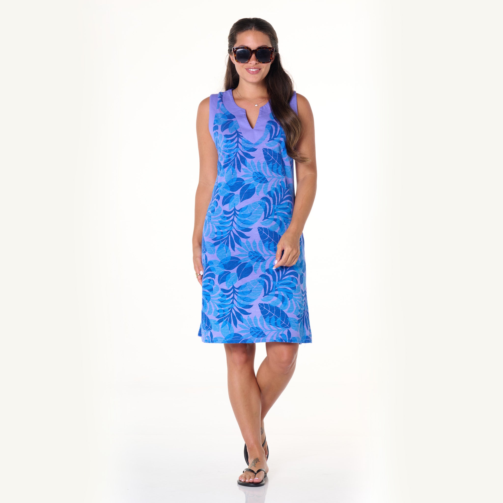 Fiji Palm Notcho Dress