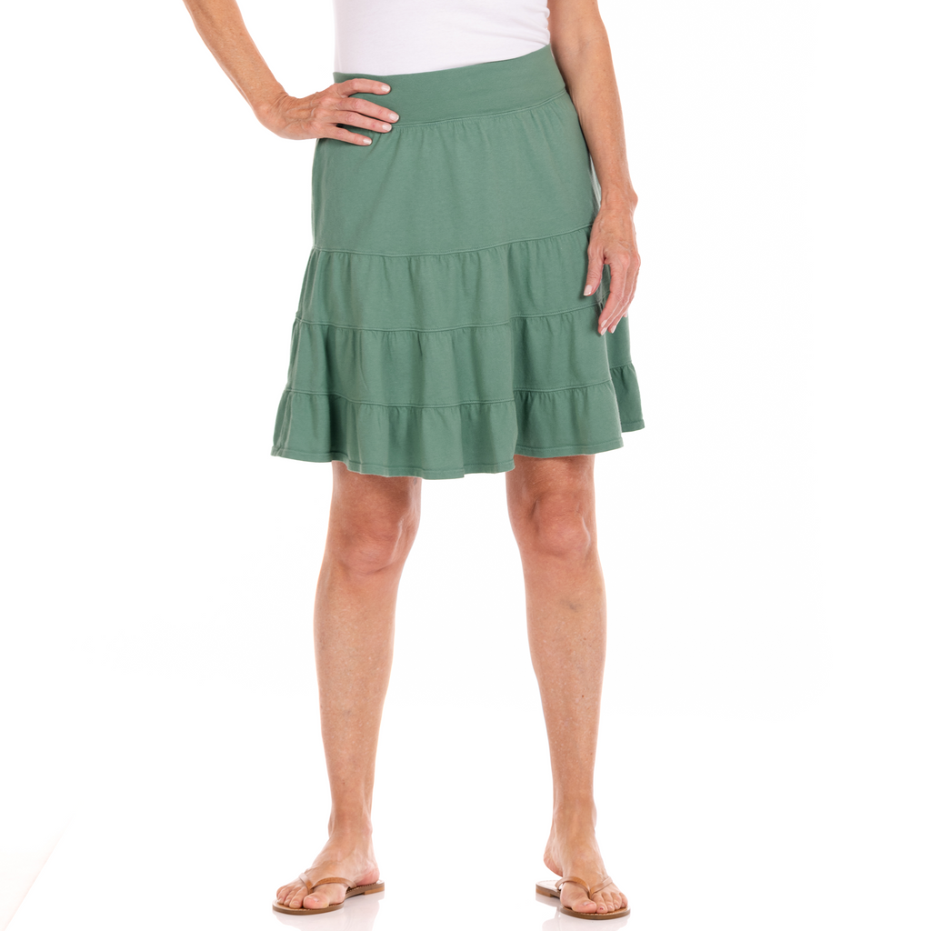 green jersey skirt