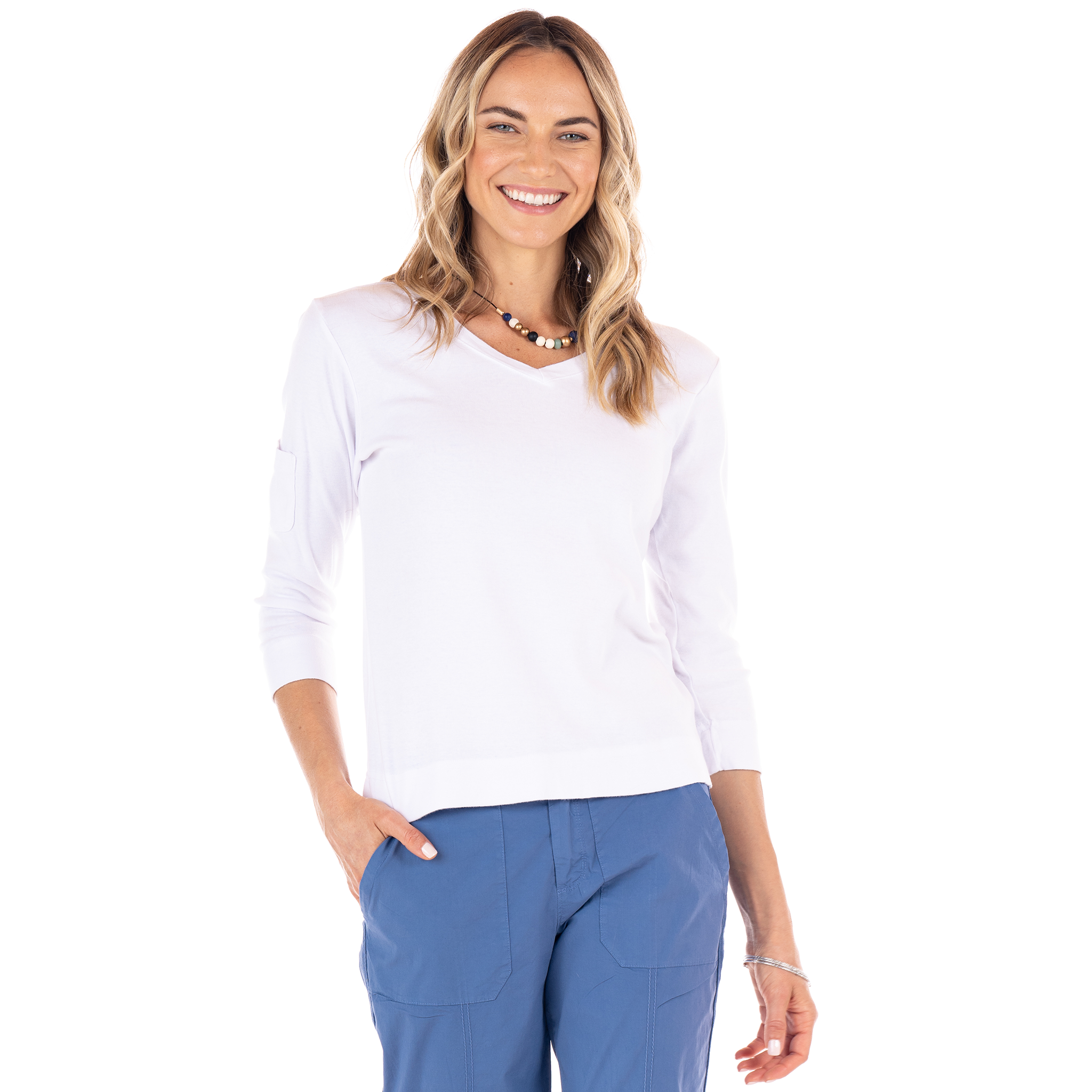 3/4 Sleeve Logo Fem T