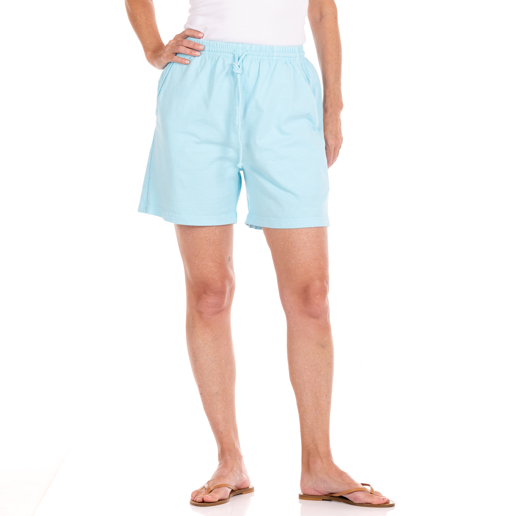 jersey shorts womens blue