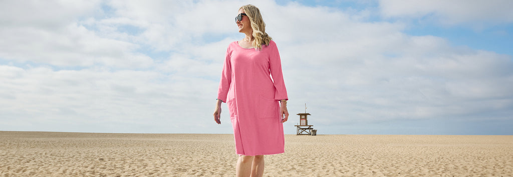 Dalia Dress in Melon: Celebrate Your Curves in Missy and Plus Sizes