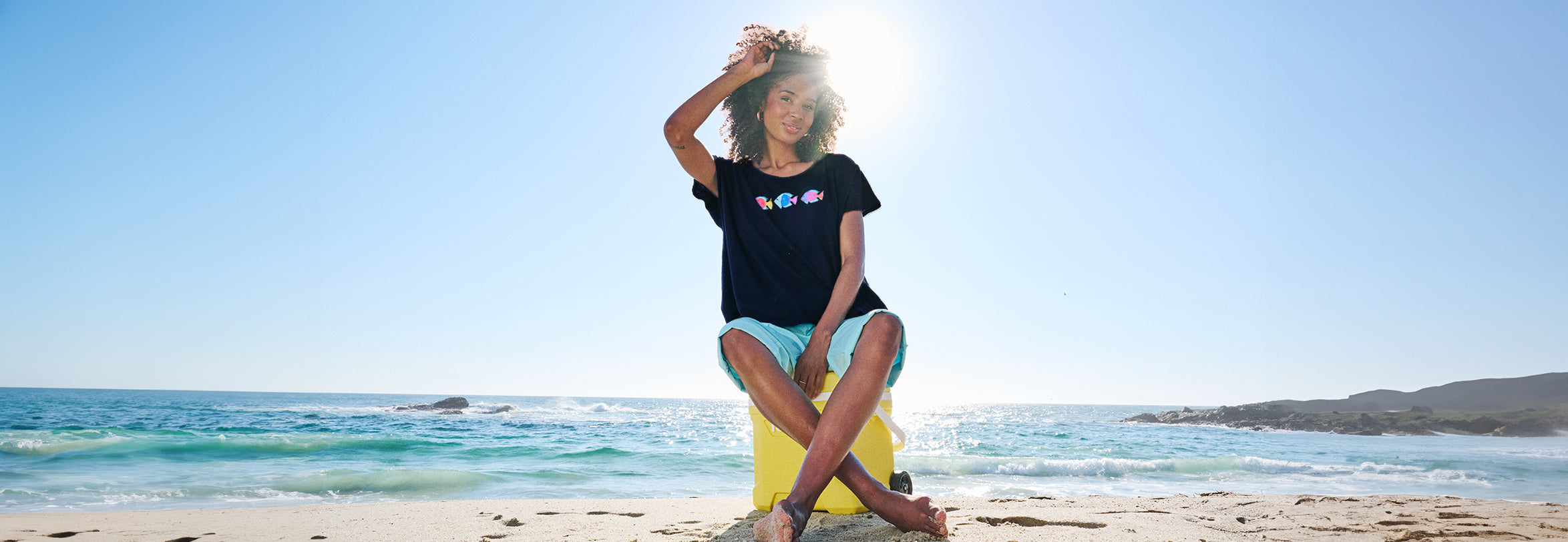 Black Colorful Fish Keepsake T