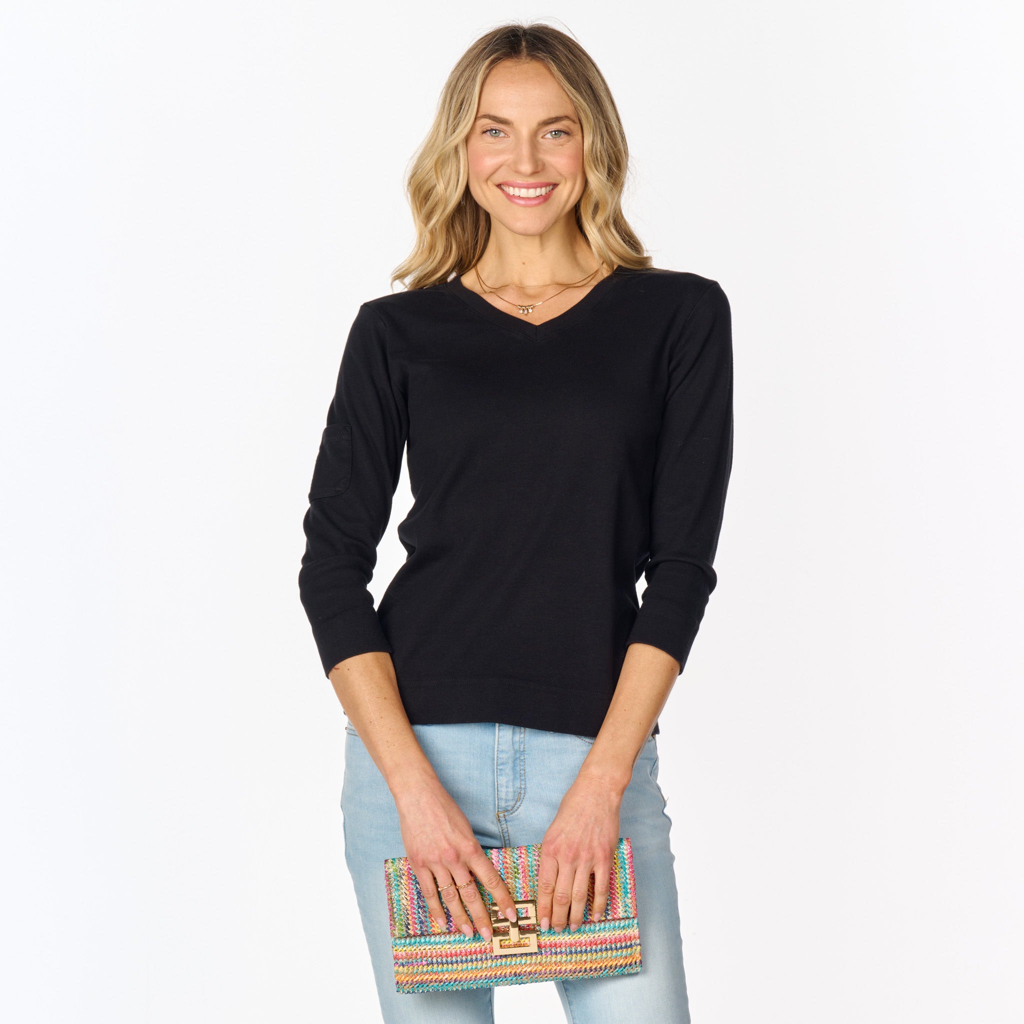 3/4 Sleeve Logo Fem T