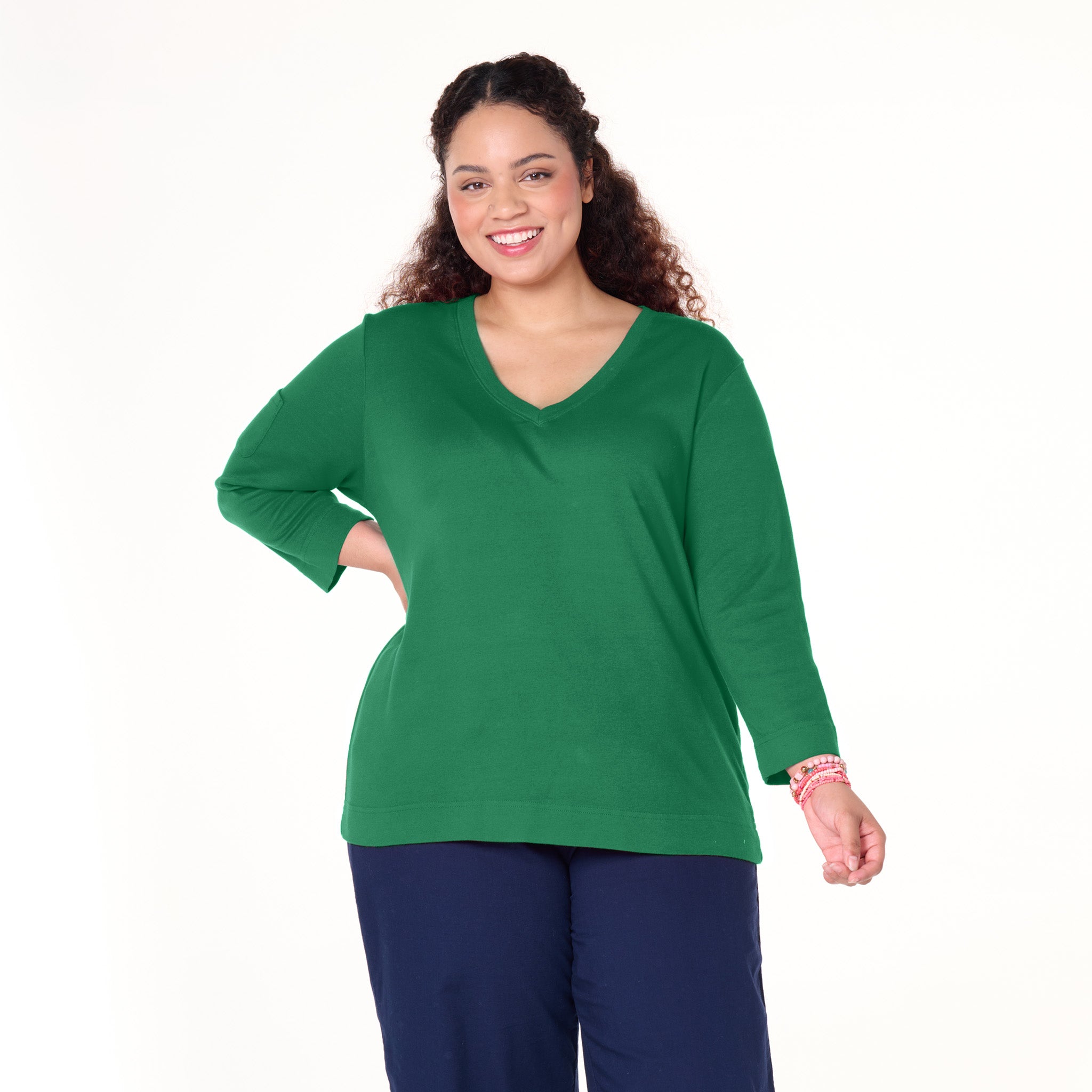 3/4 Sleeve Logo Fem T | Plus Size - 2025 Fall Colors
