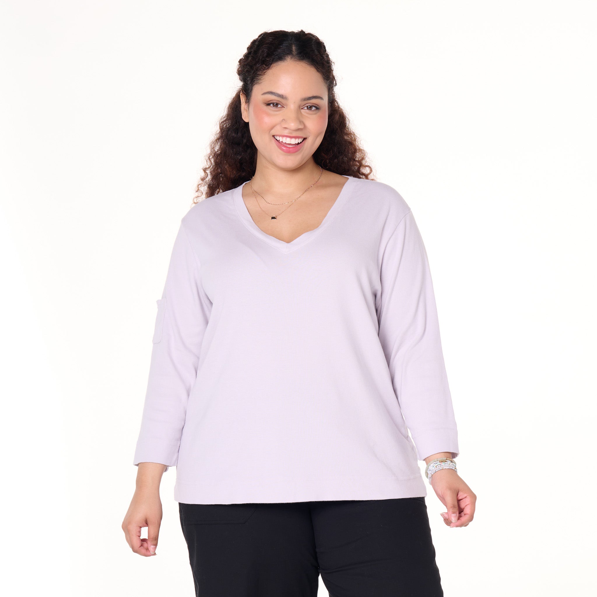 3/4 Sleeve Logo Fem T | Plus Size - 2025 Fall Colors