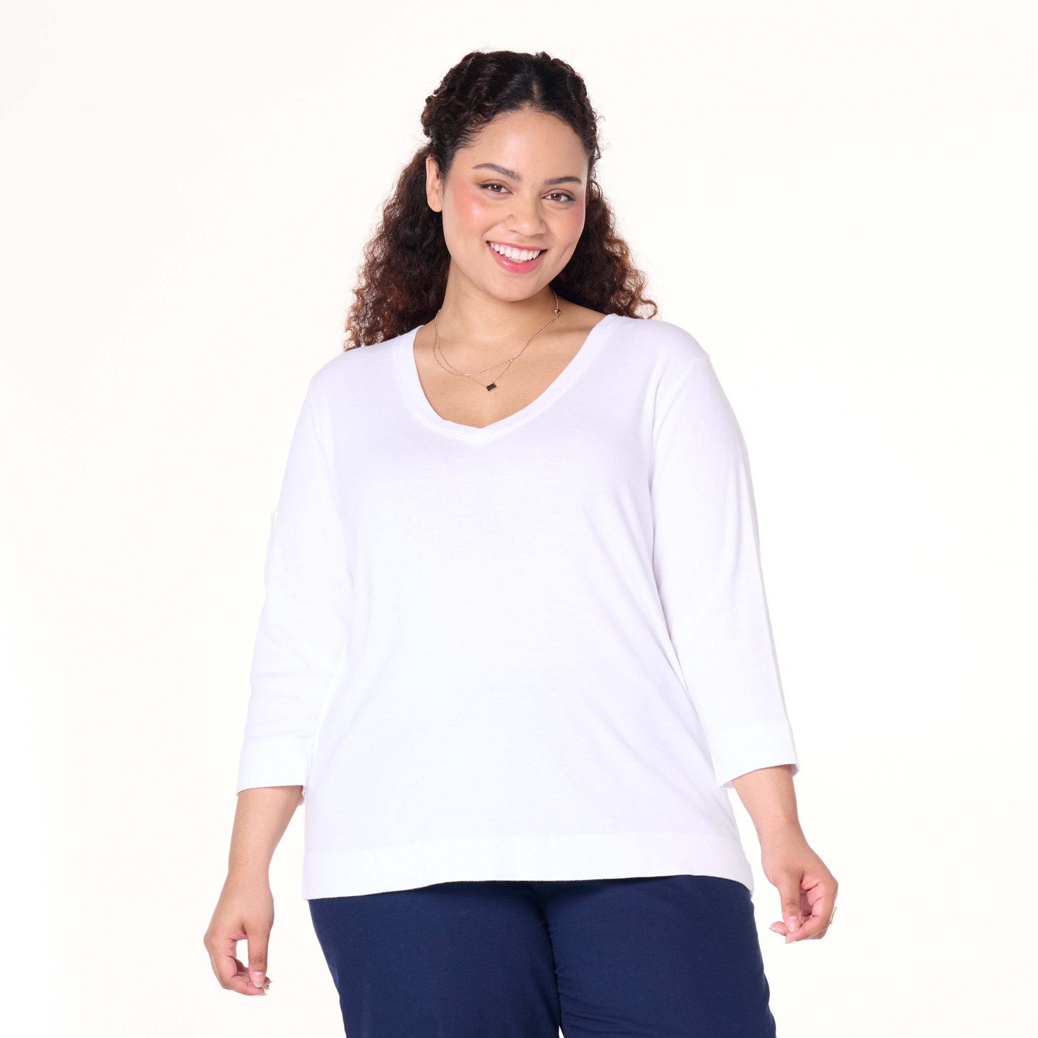 3/4 Sleeve Logo Fem T | Plus Size