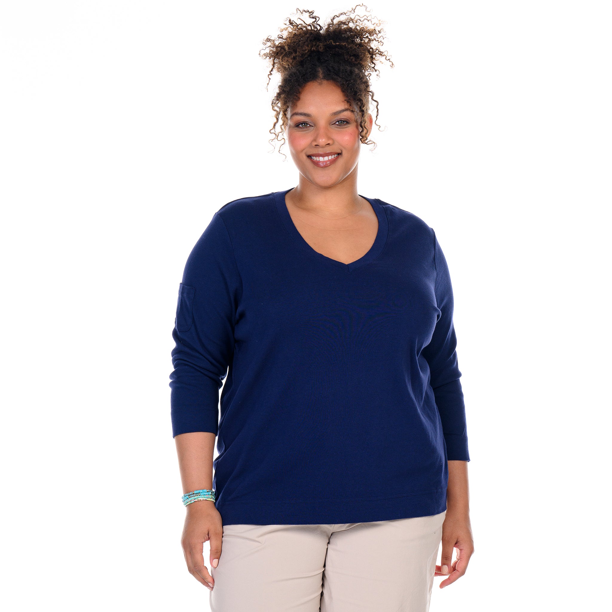 3/4 Sleeve Logo Fem T | Plus Size