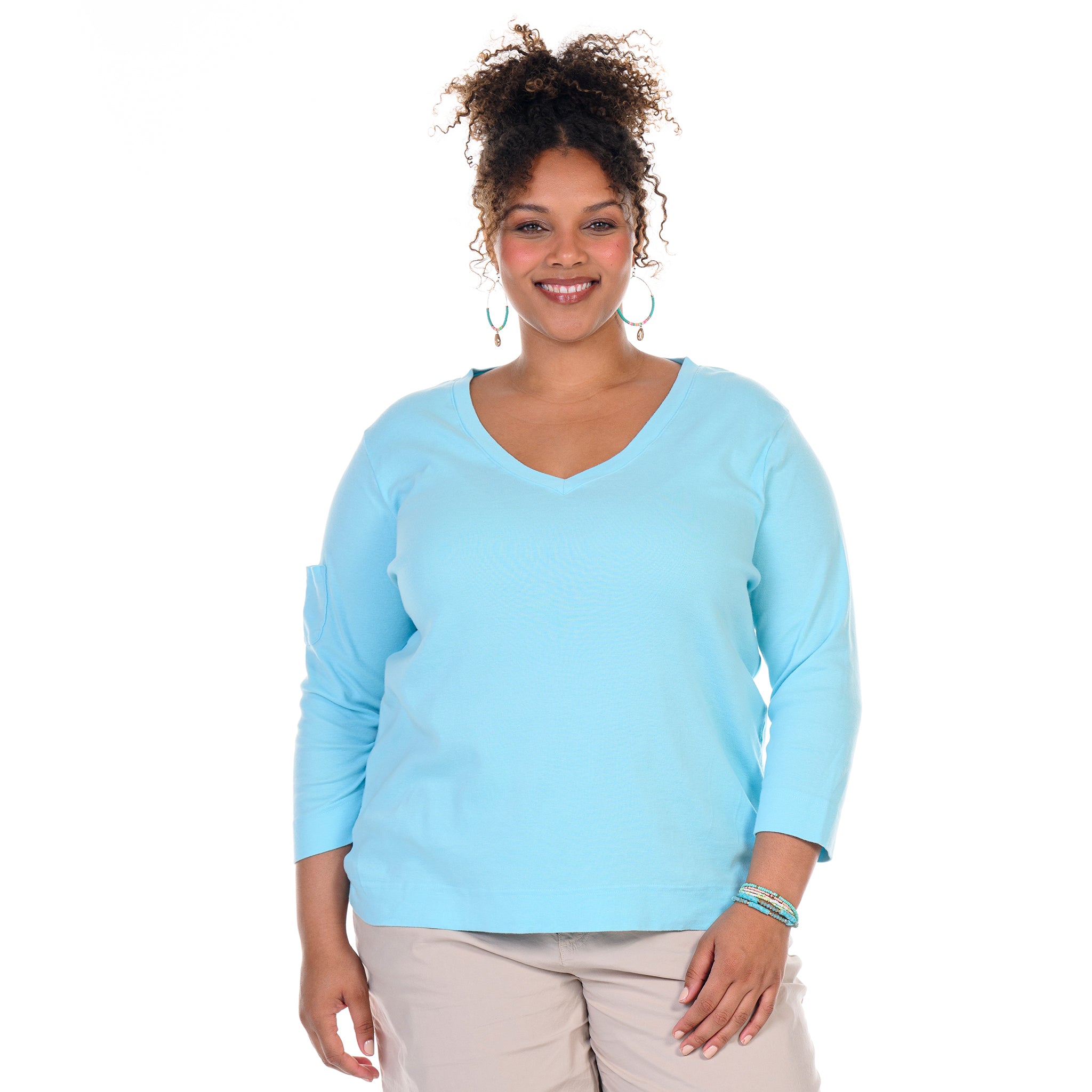 3/4 Sleeve Logo Fem T | Plus Size