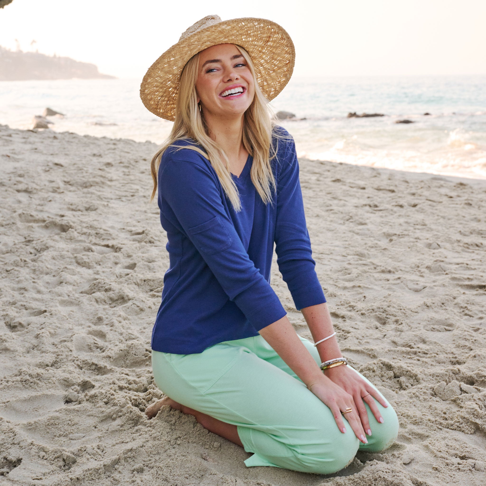 3/4 Sleeve Logo Fem T